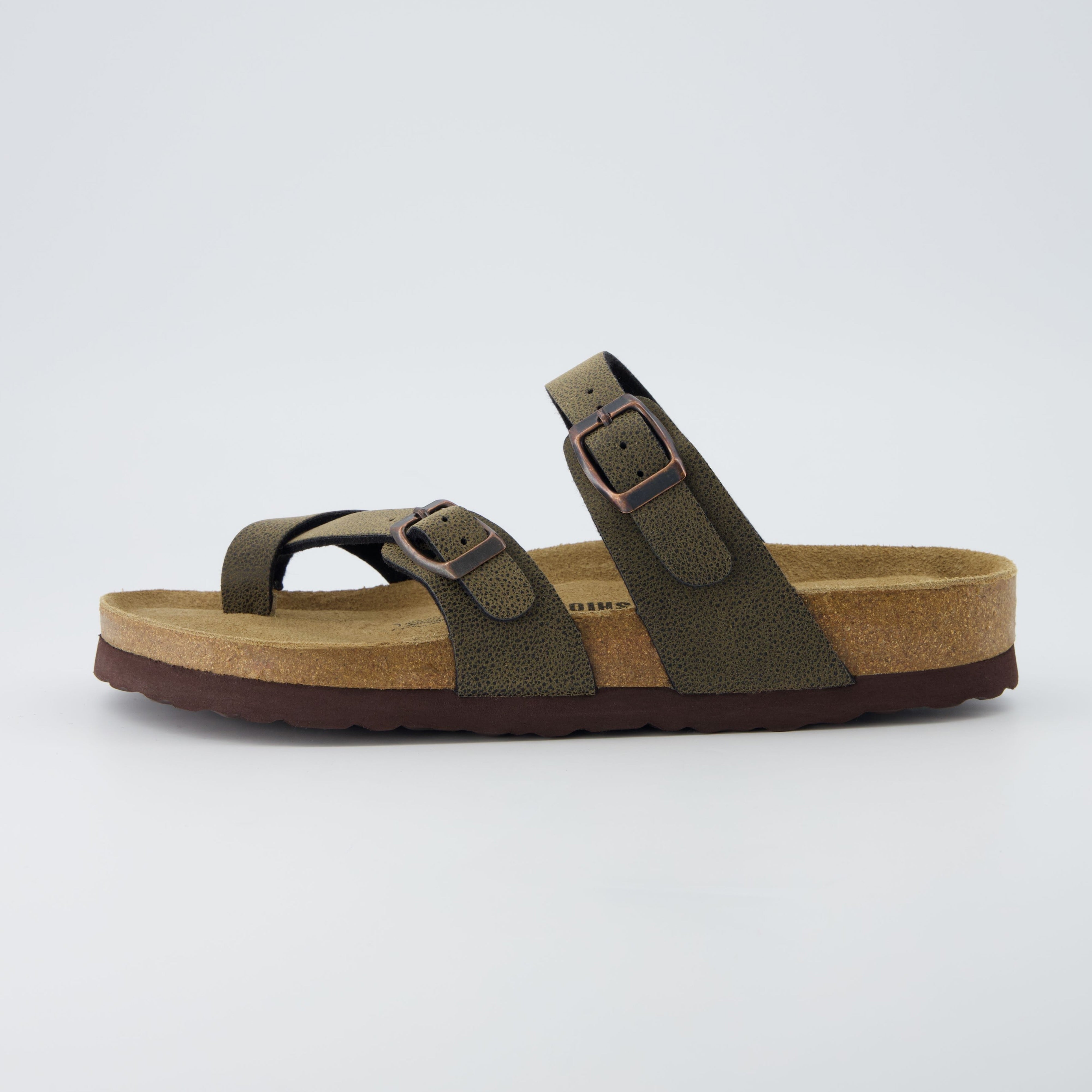 Luna Cork Footbed Sandal Brown Rugged