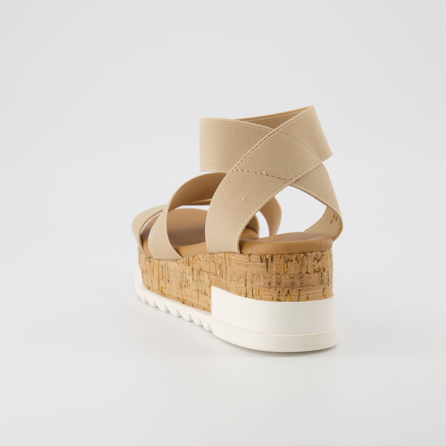 Cushionaire Women's Naomi Stretch Cork Wedge Sandal