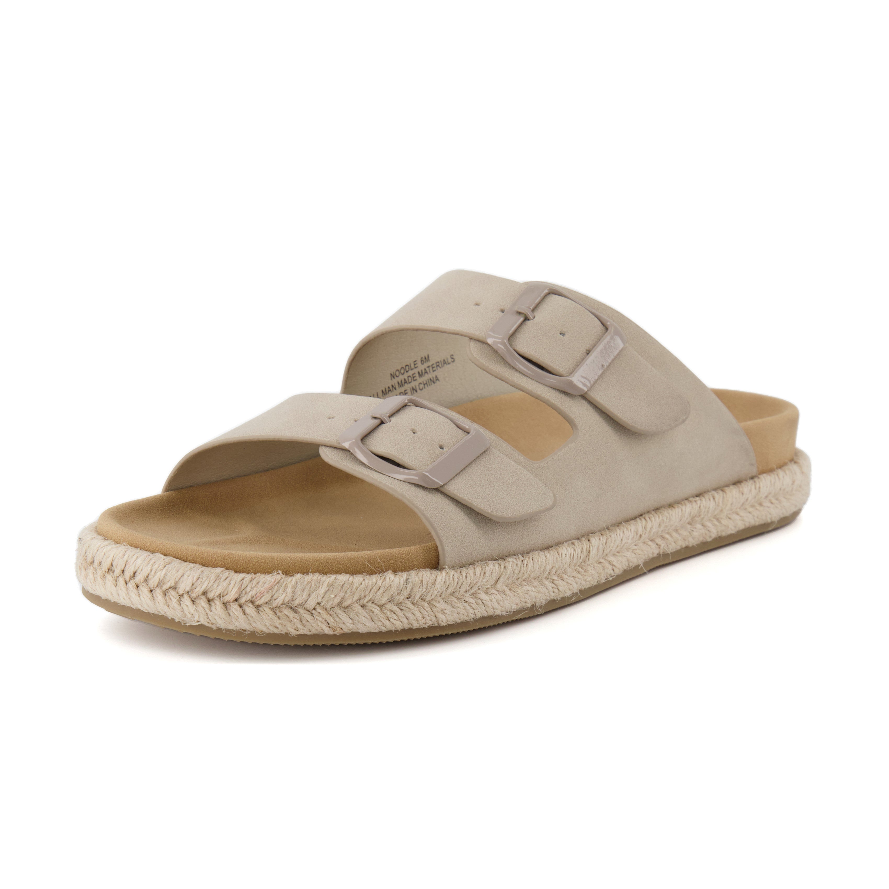 Noodle Espadrille Footbed Sandal Stone