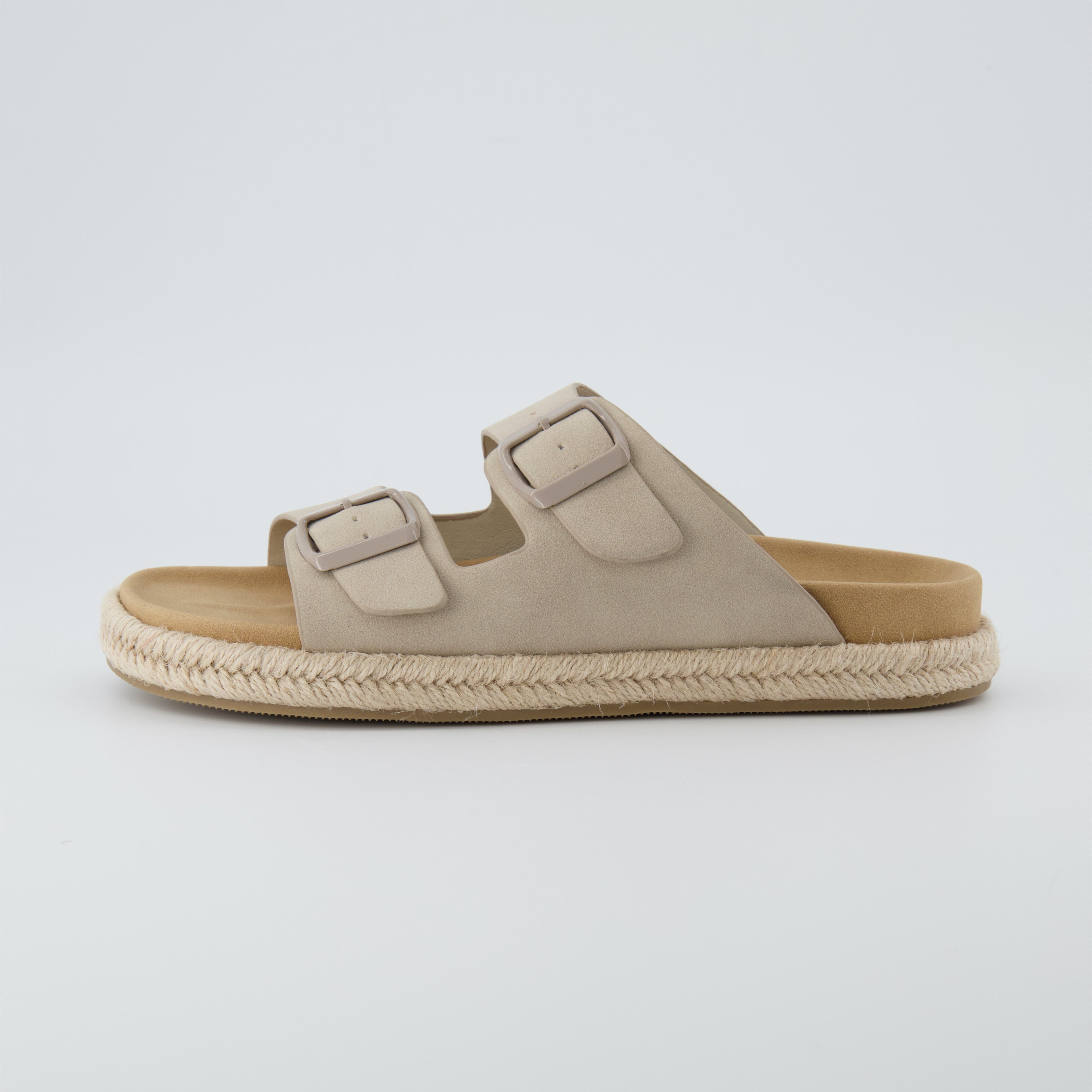 Noodle Espadrille Footbed Sandal Stone