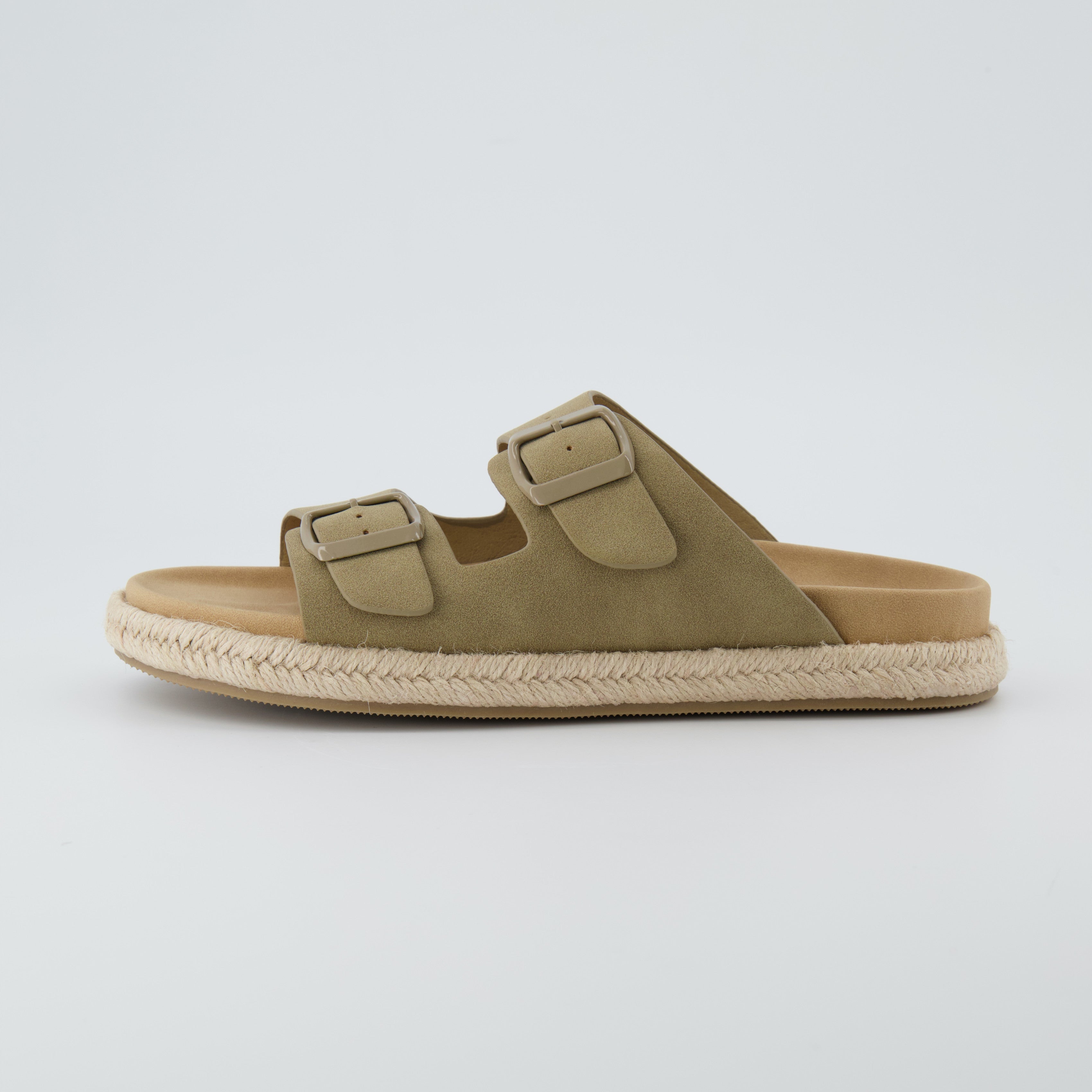 Noodle Espadrille Footbed Sandal Taupe