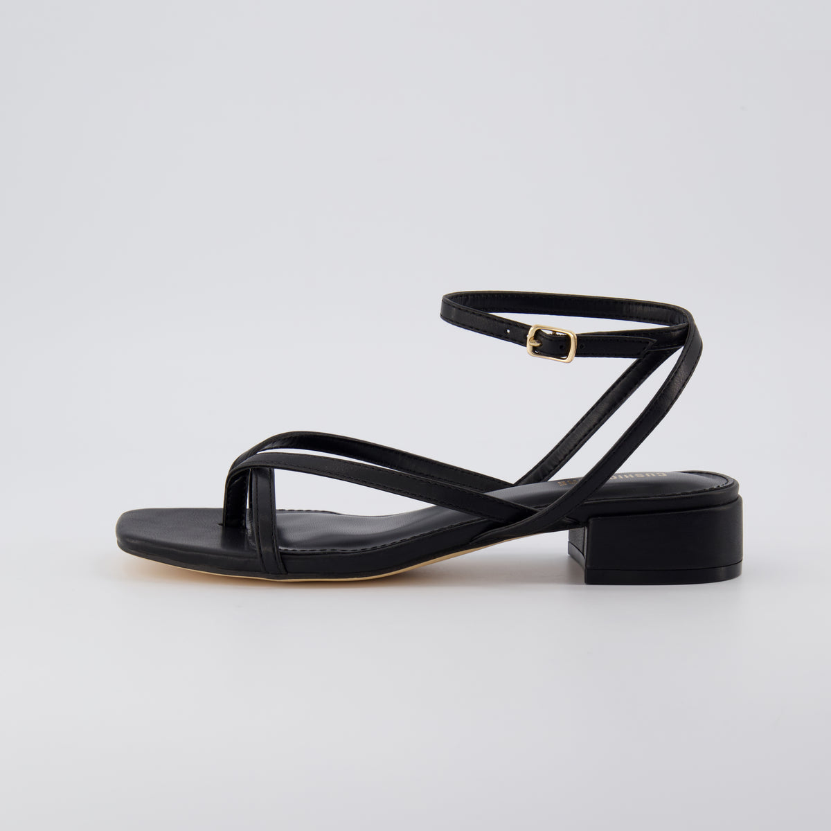 Black sandals shop low block heel