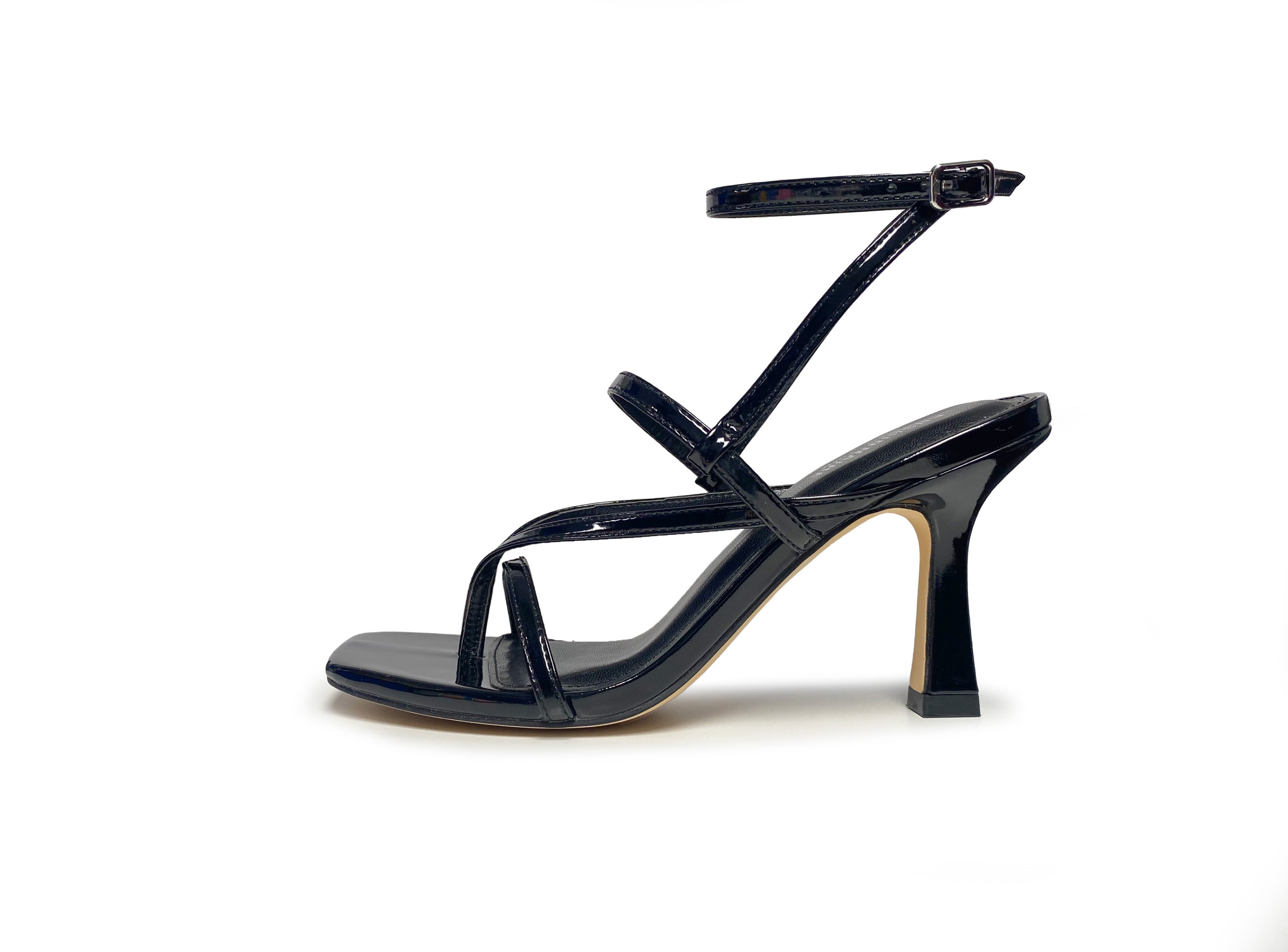 Belmondo Strappy Dress Sandal Black Patent