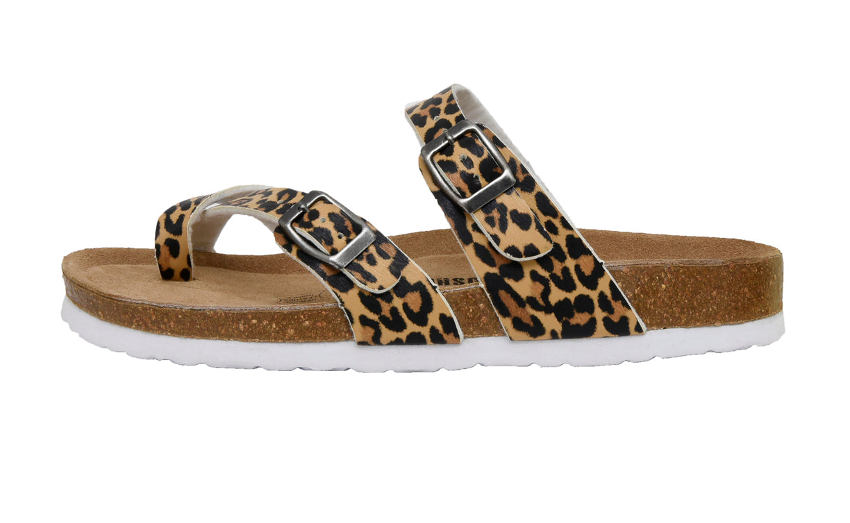 Luna Cork Footbed Sandal Leopard