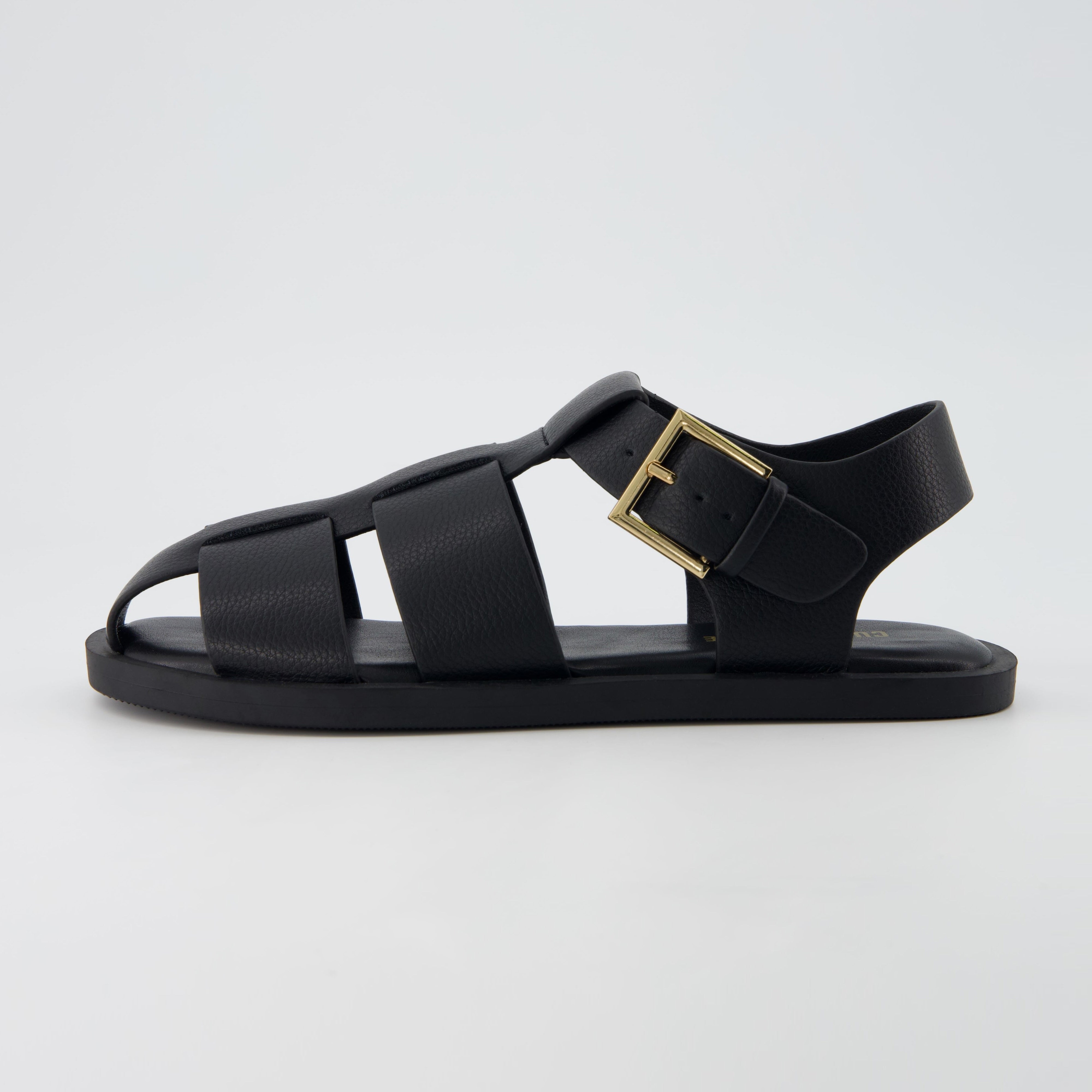 Plaza Fisherman Sandal Black