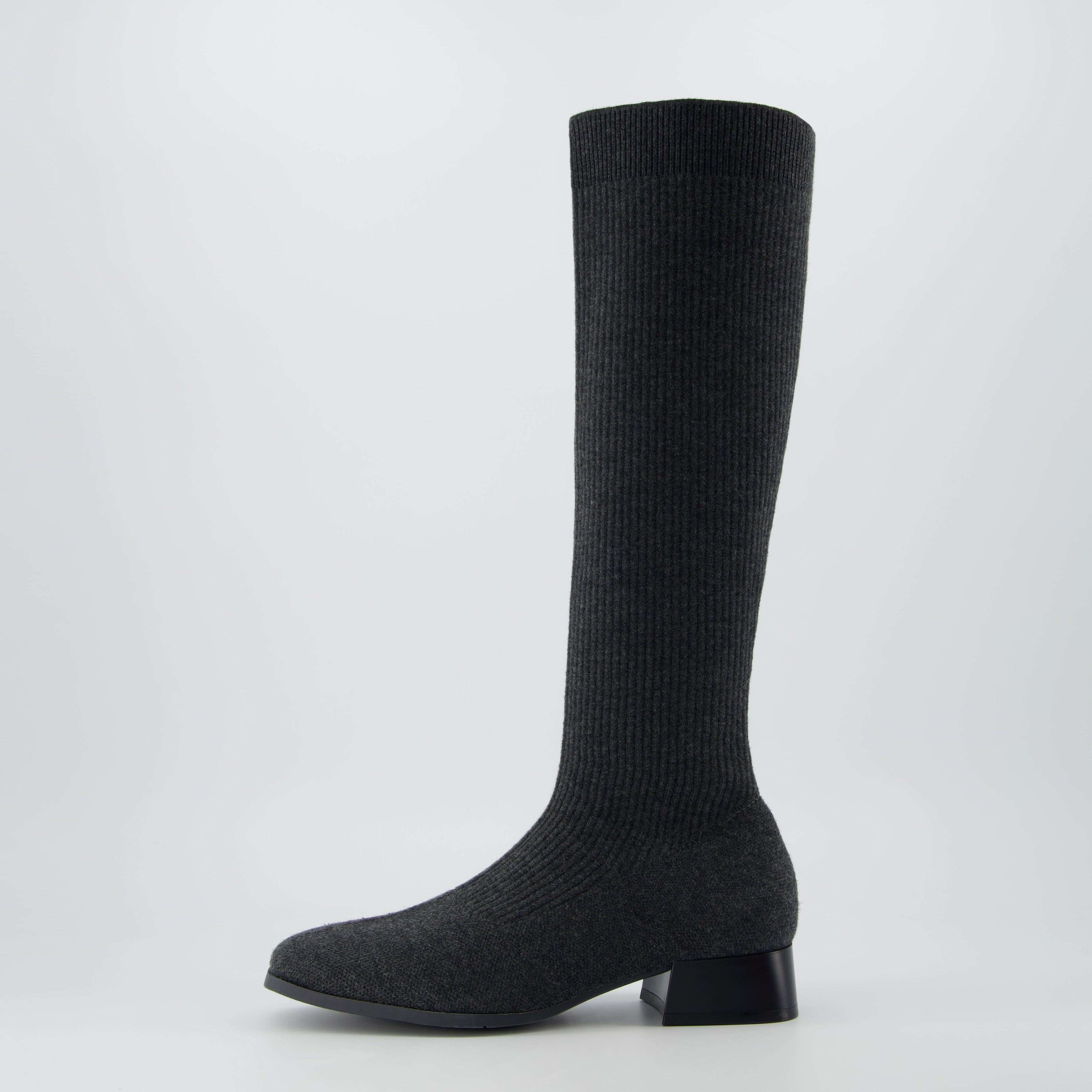 Rialto Knit Knee-High Boot Grey