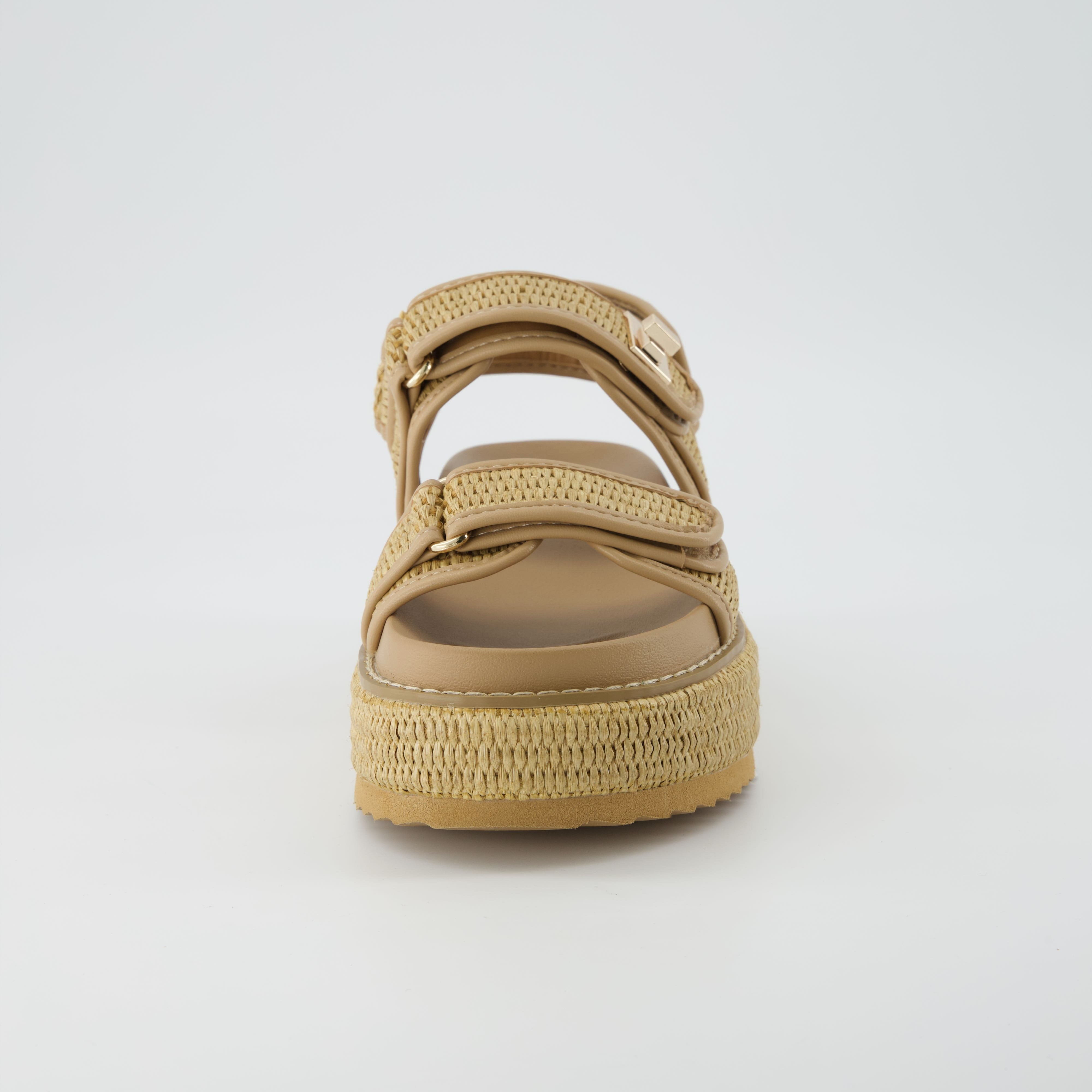 Shore Raffia Platform Sandal Natural Raffia