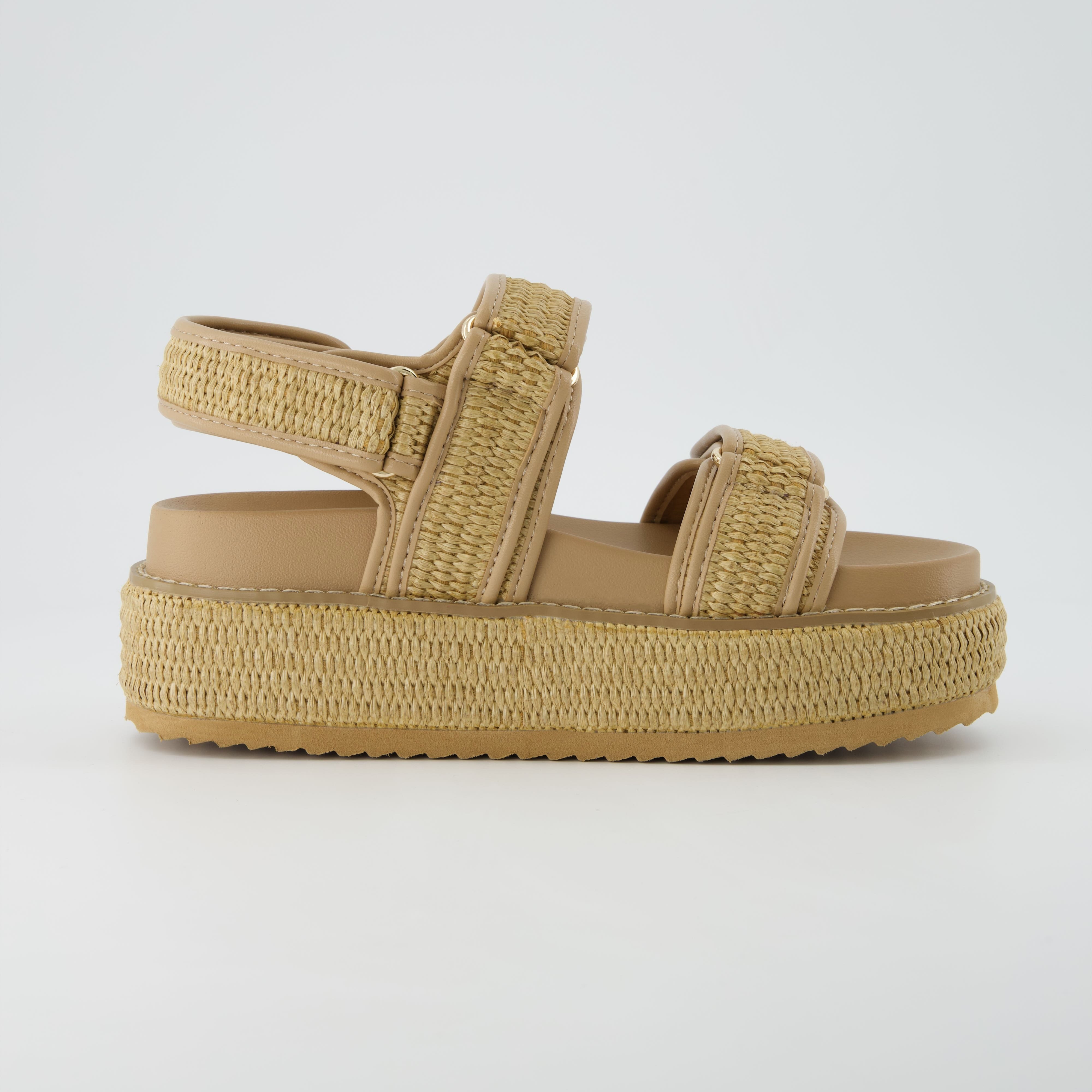 Shore Raffia Platform Sandal