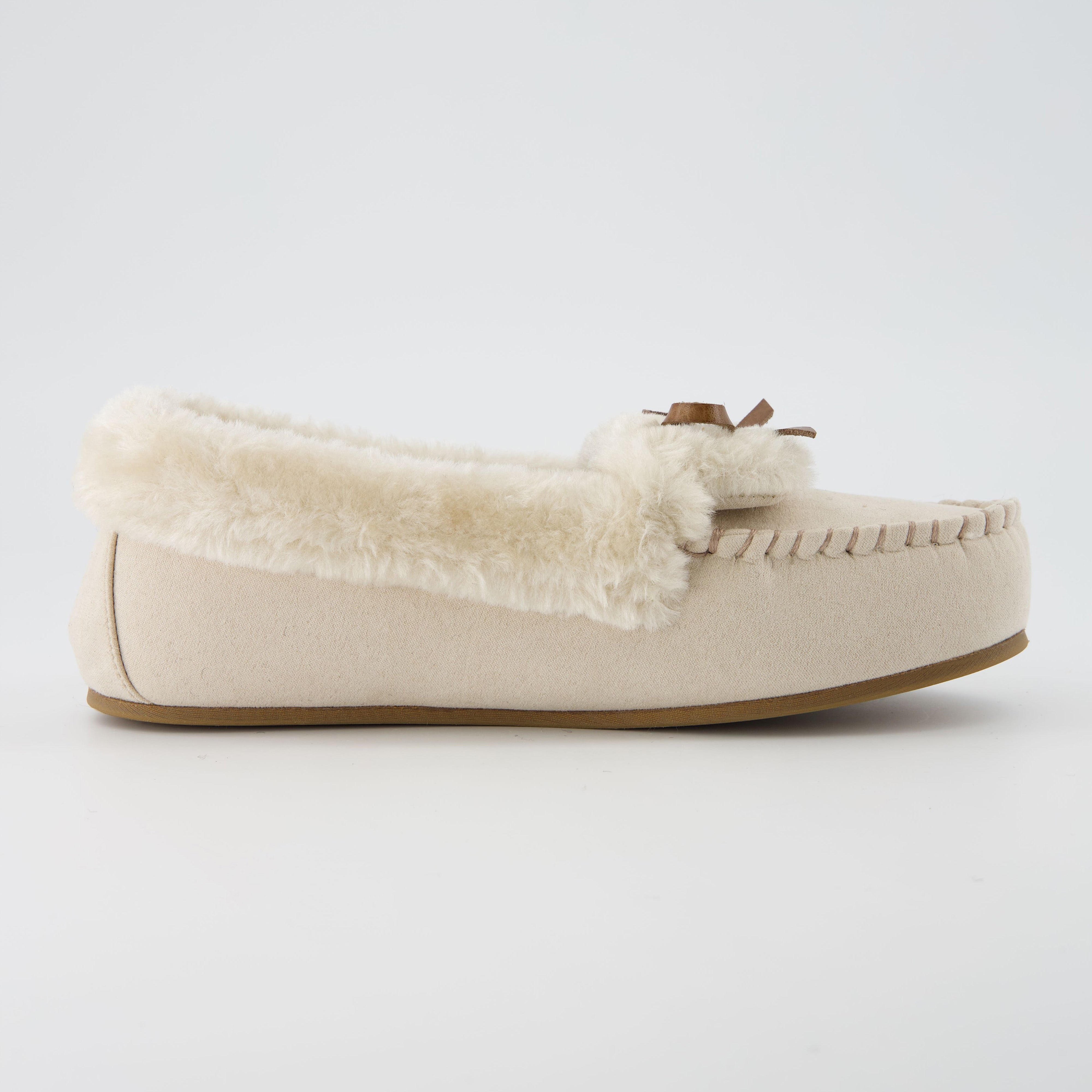 Stella Cozy Moccasin Slippers Khaki