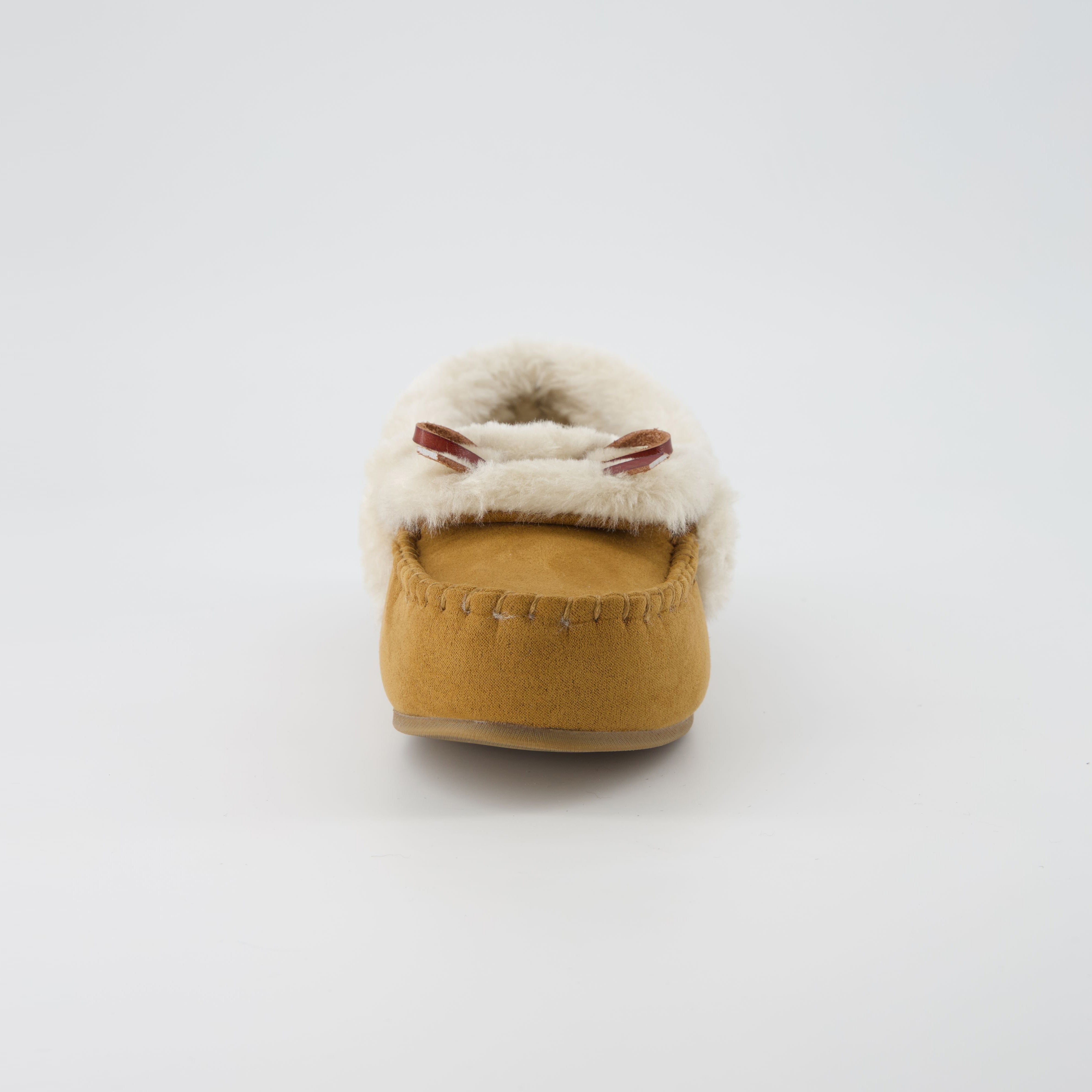 Stella Cozy Moccasin Slippers Chestnut