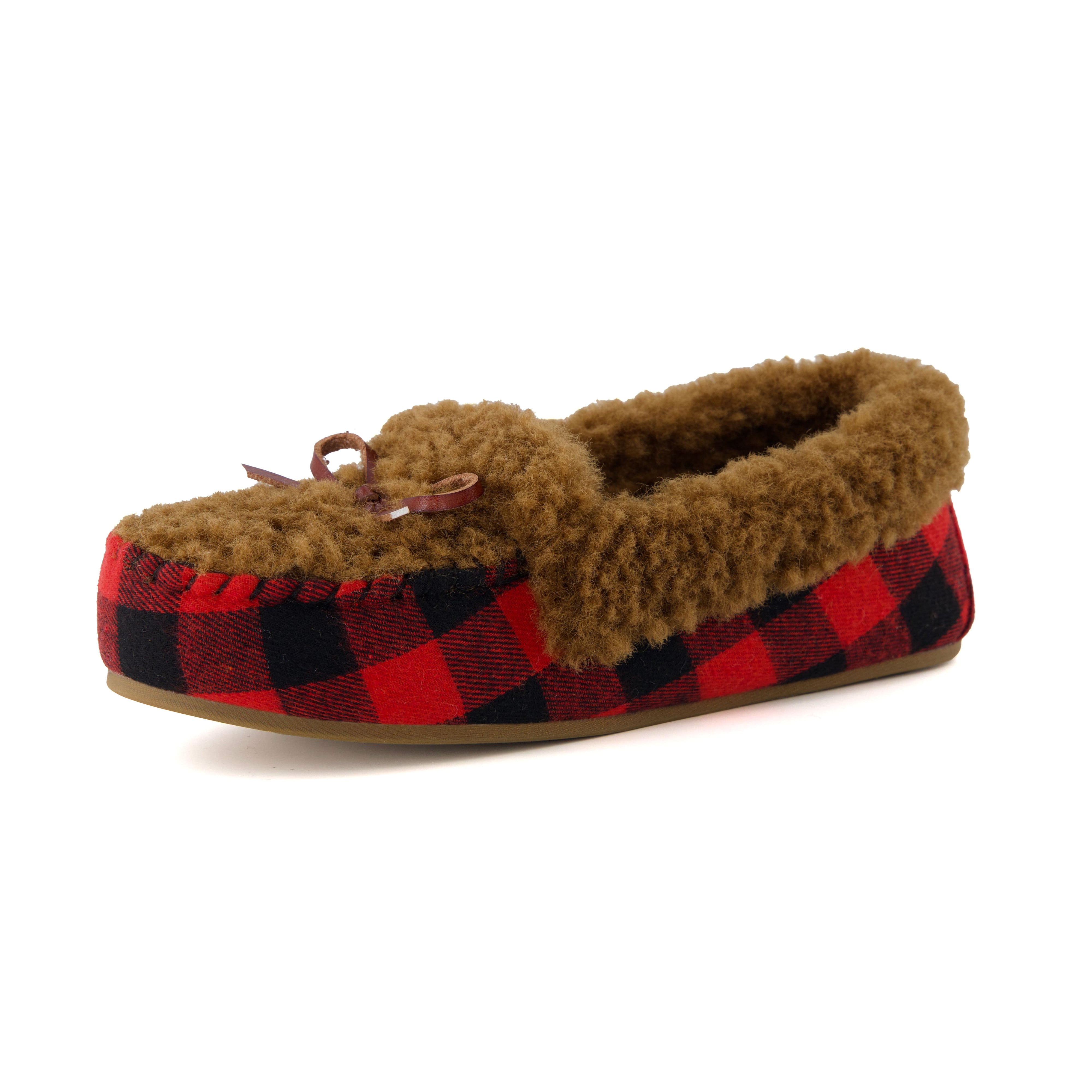 Stella Cozy Moccasin Slippers Brown