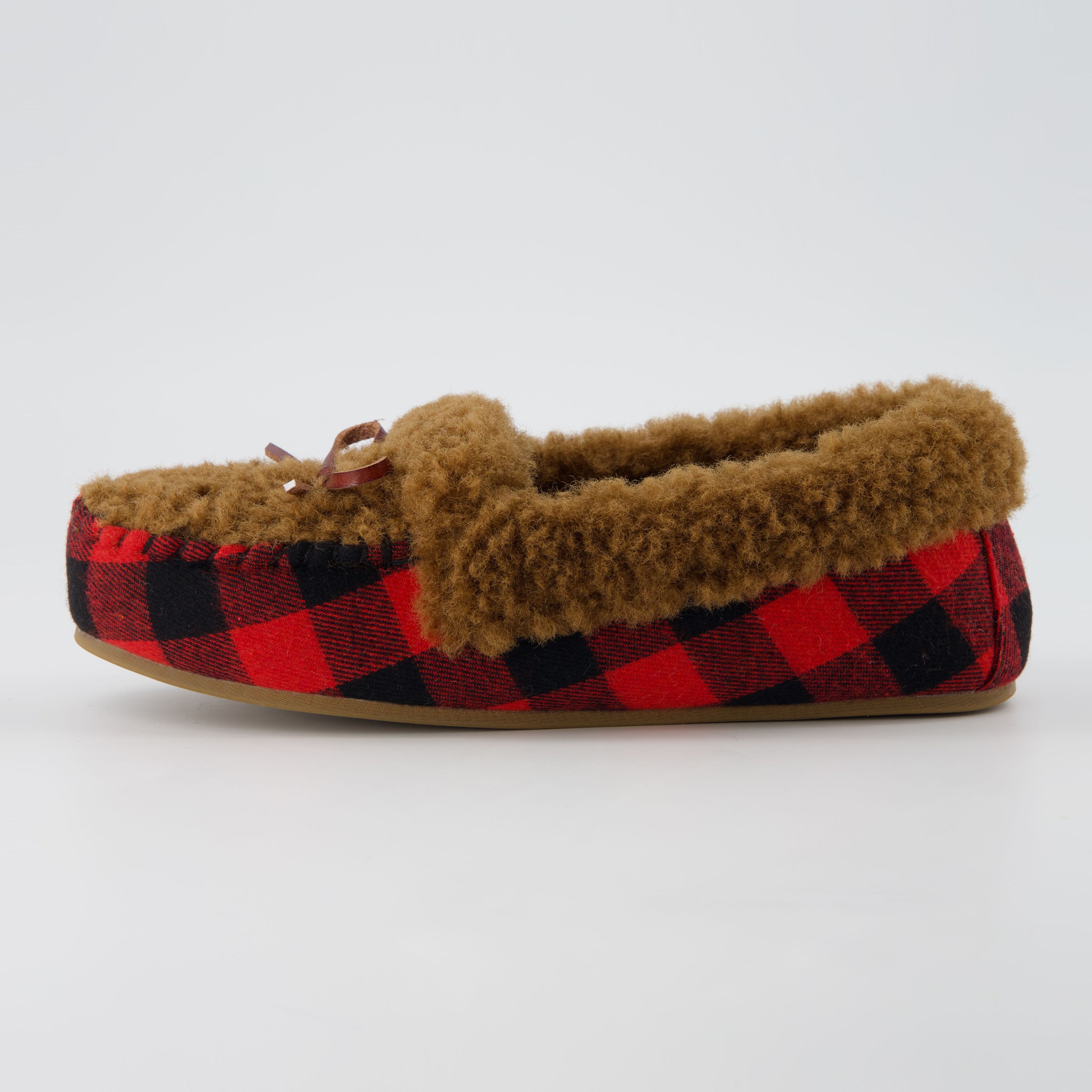 Stella Cozy Moccasin Slippers Brown