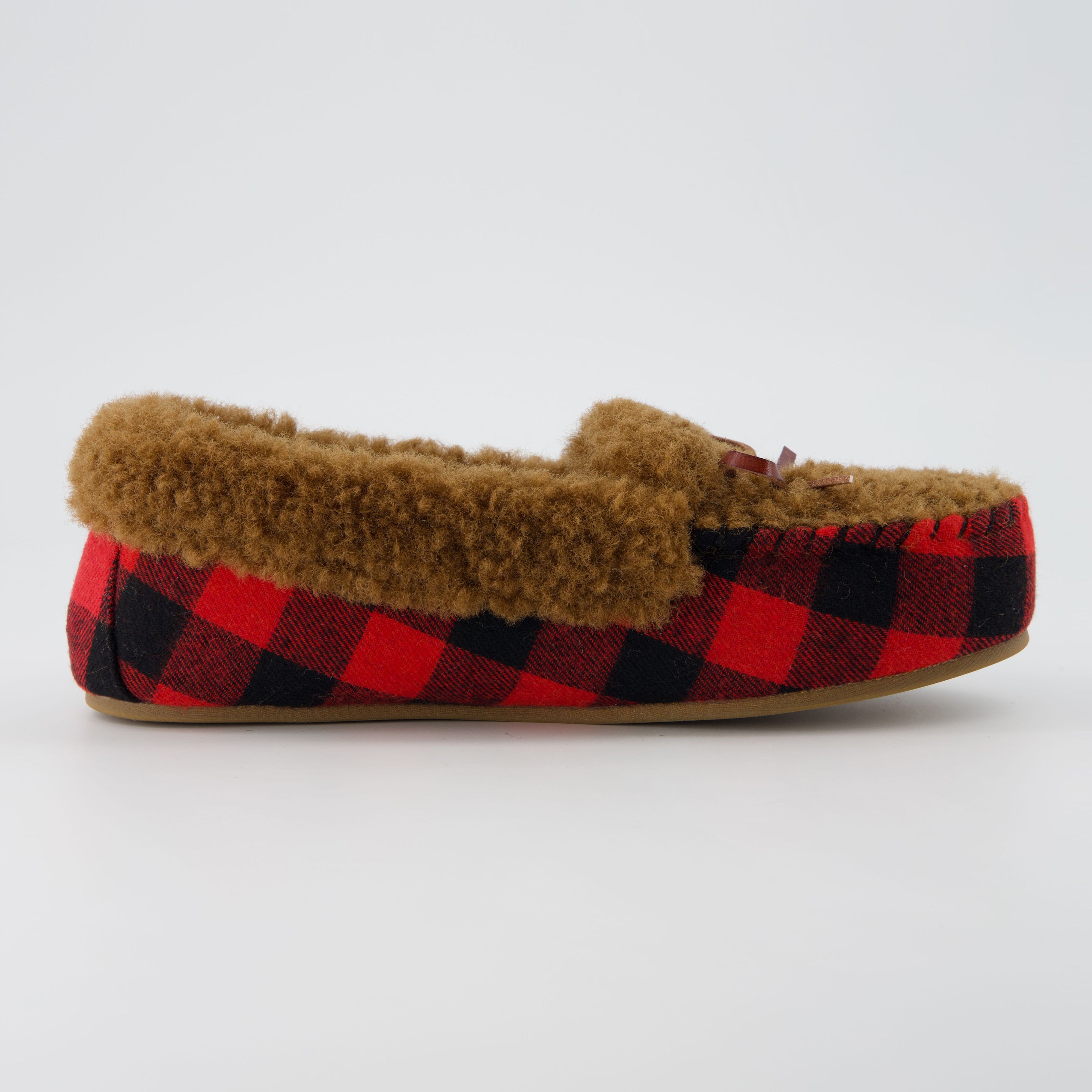 Stella Cozy Moccasin Slippers Brown