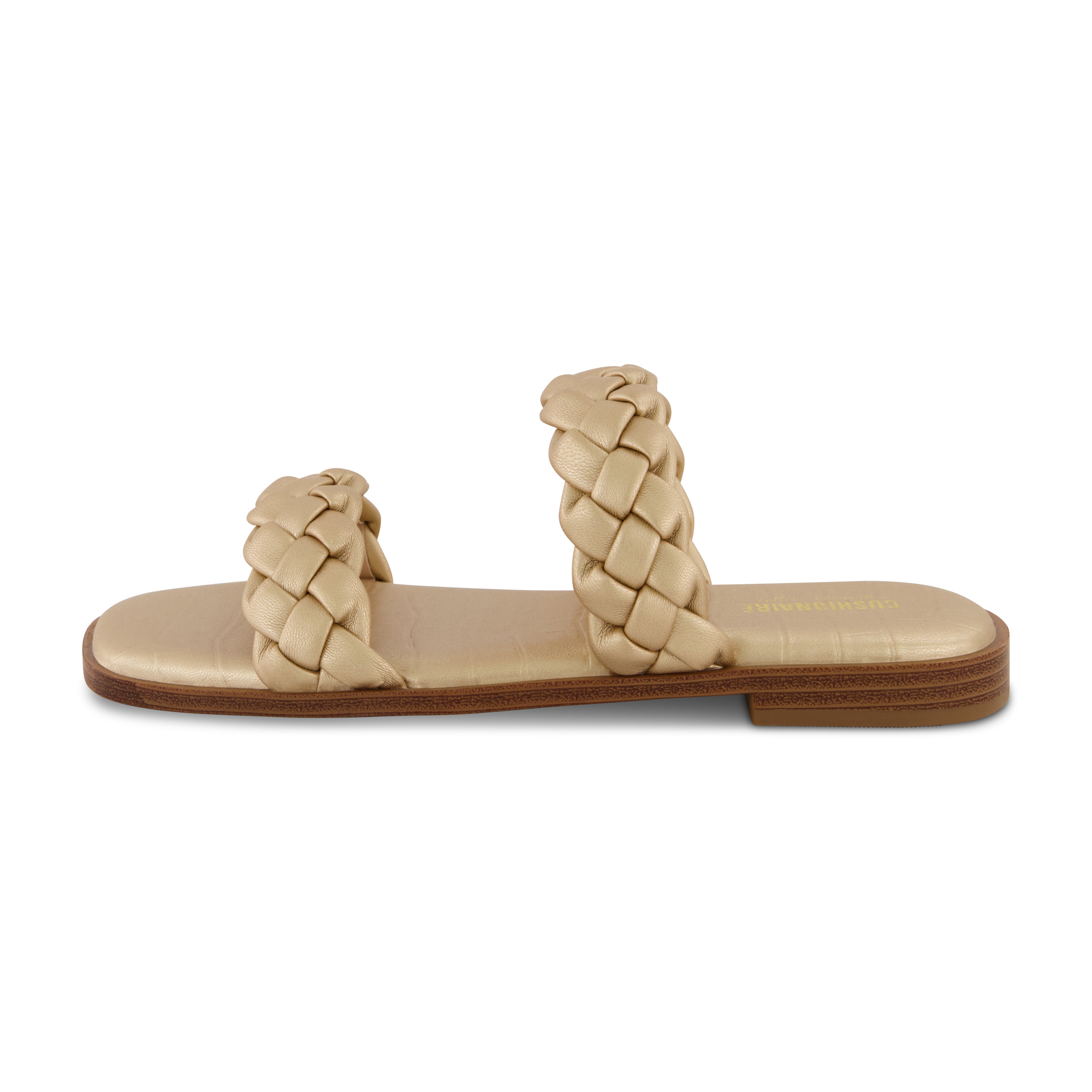 Vicki Braided Two Band Sandal Champagne