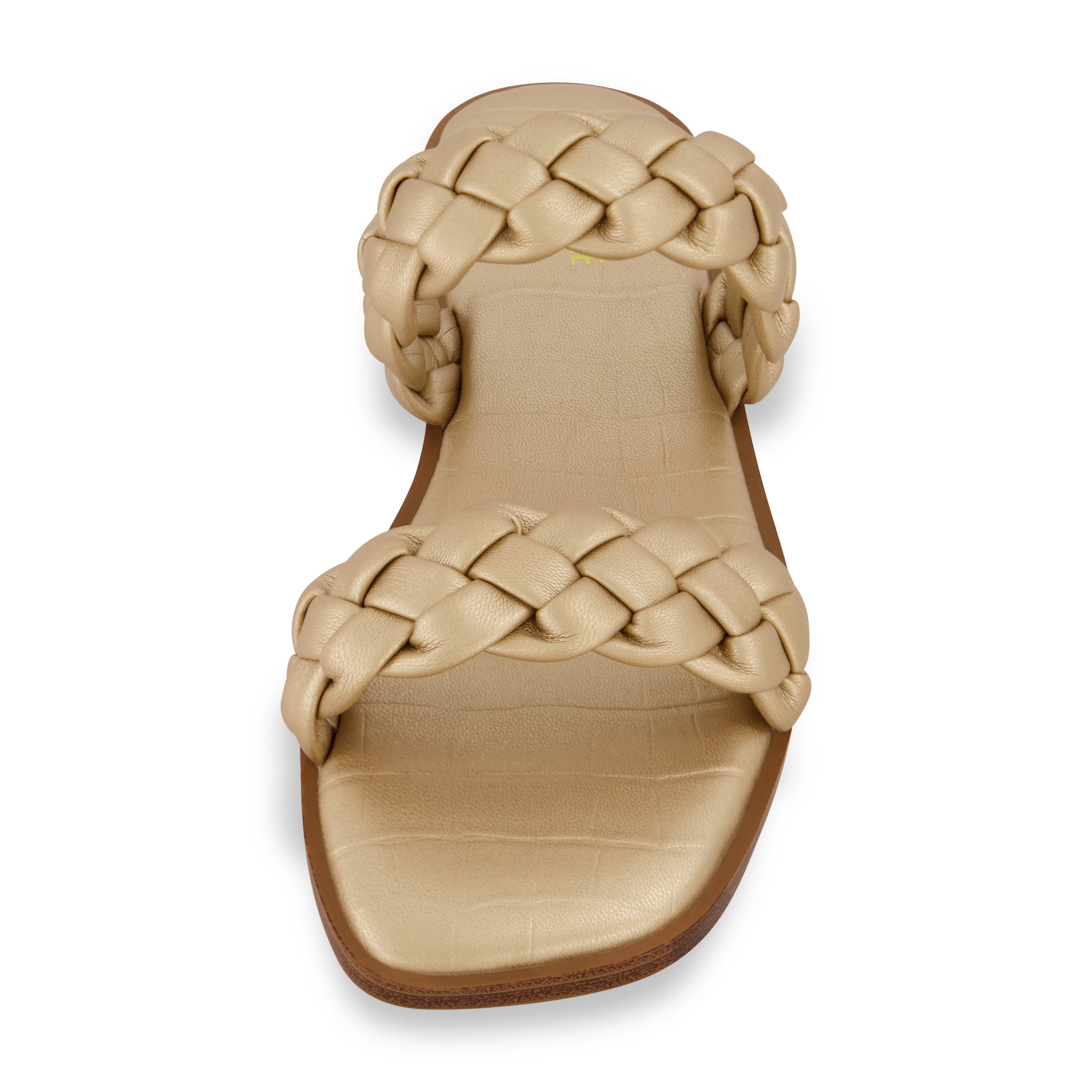 Vicki Braided Two Band Sandal Champagne