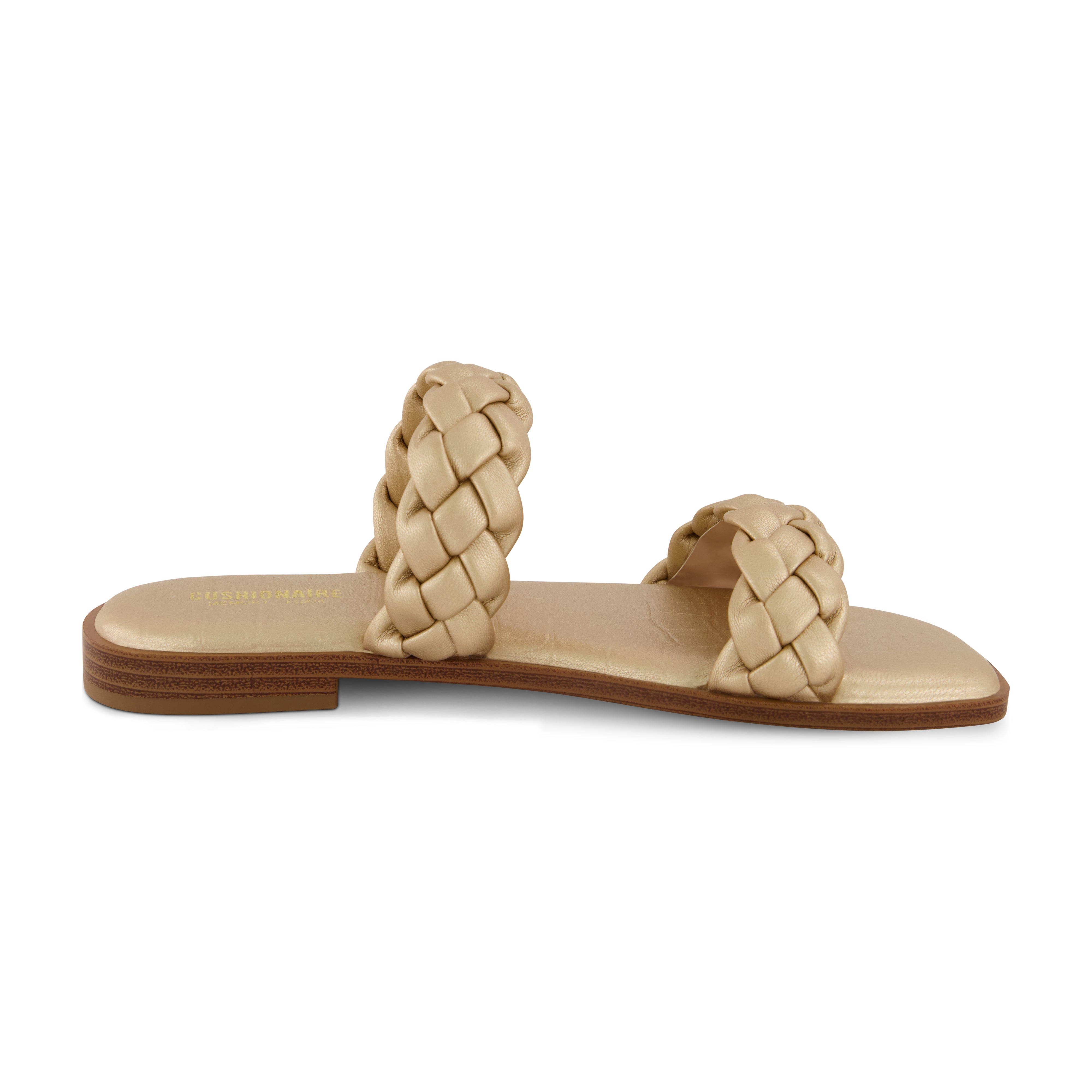 Vicki Braided Two Band Sandal Champagne