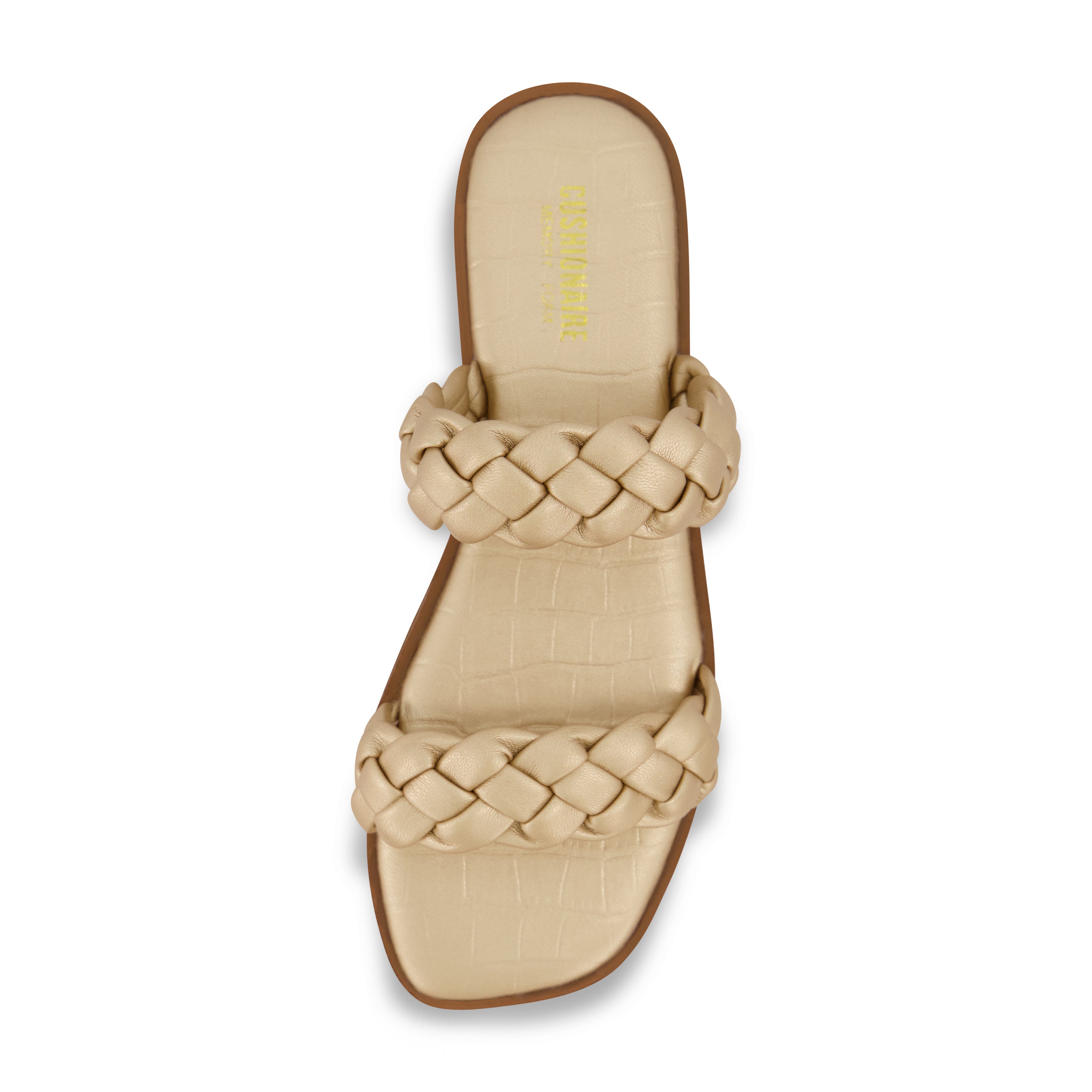 Vicki Braided Two Band Sandal Champagne