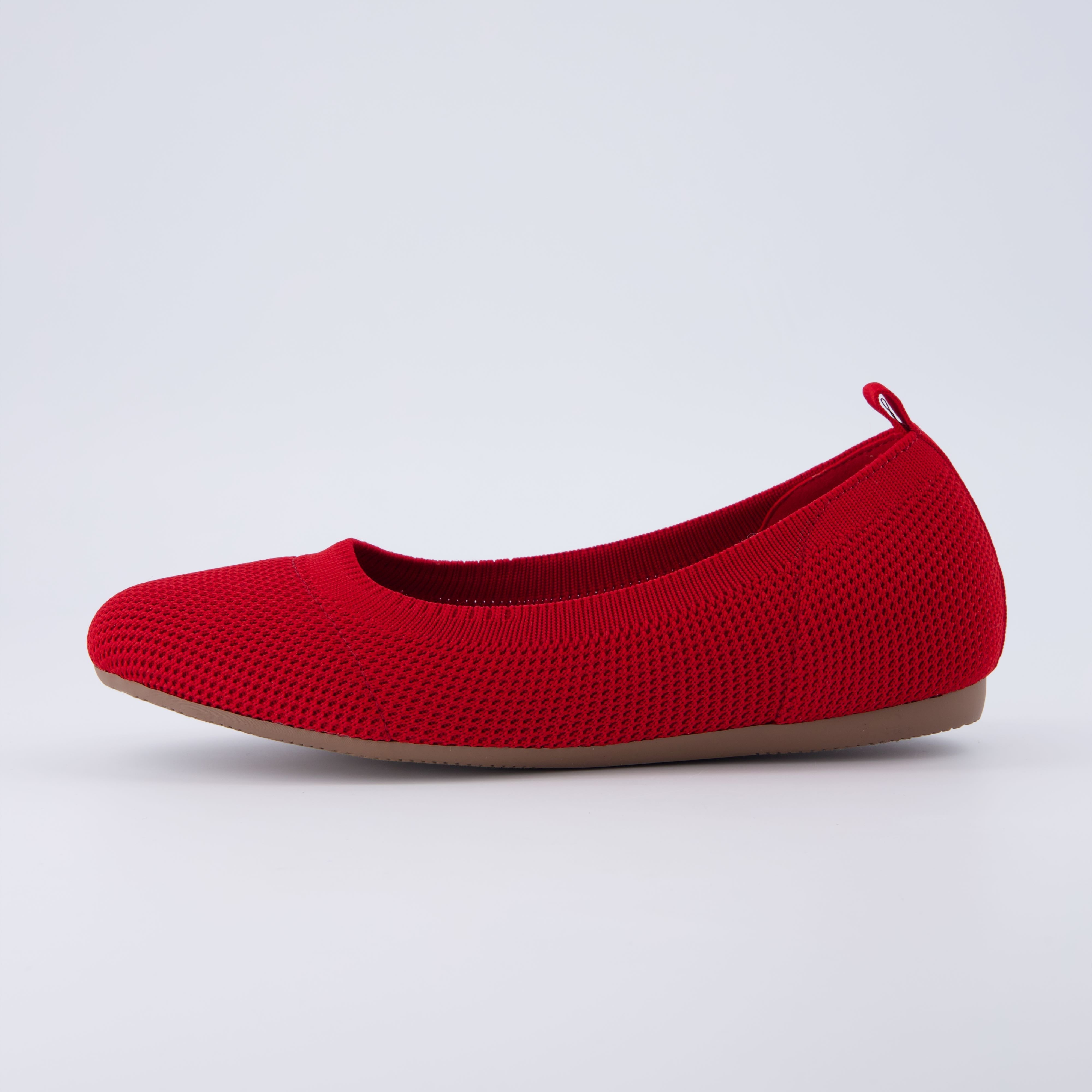 Whiz Hidden Wedge Knit Flat Ruby Red