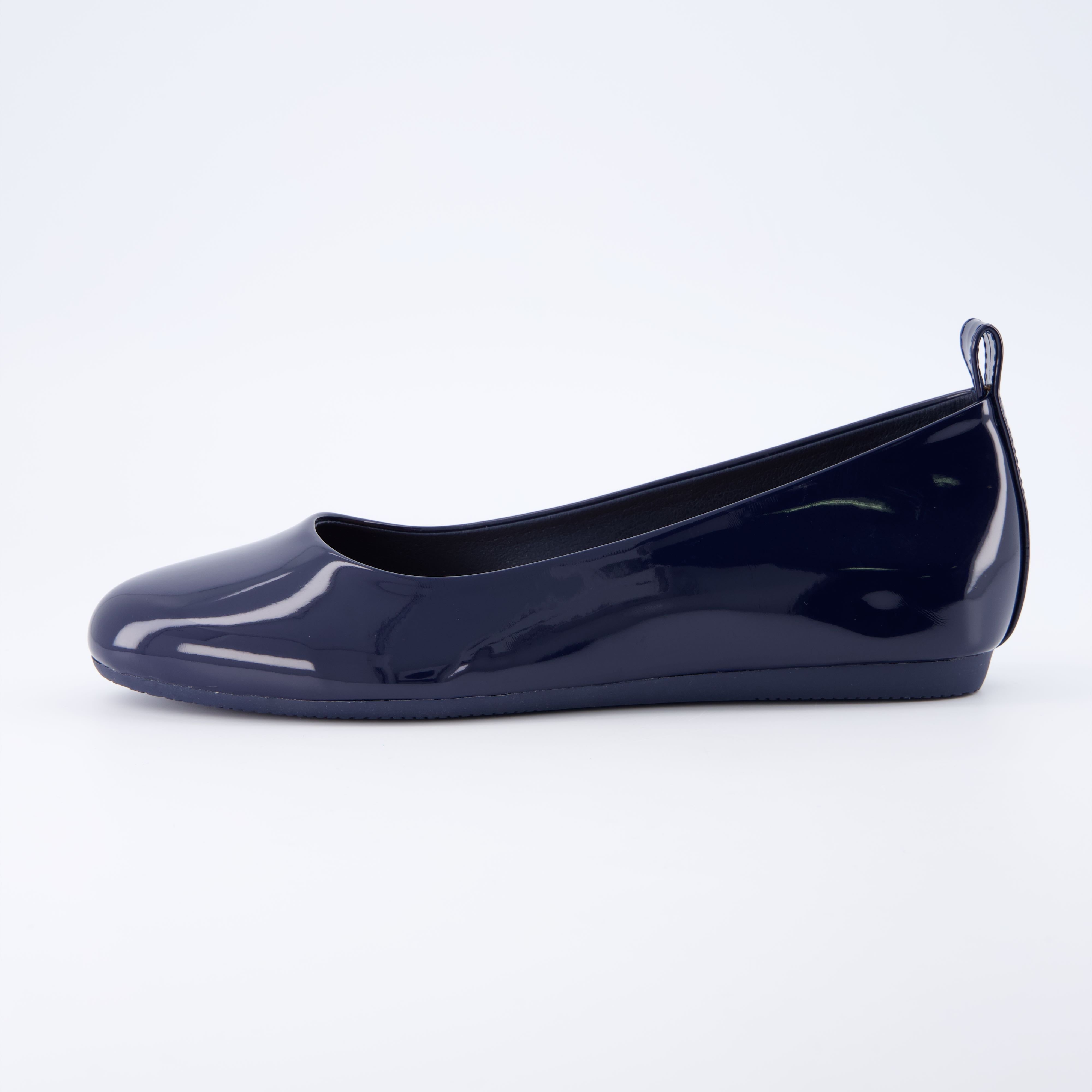 Wink Hidden Wedge Flat Navy Patent