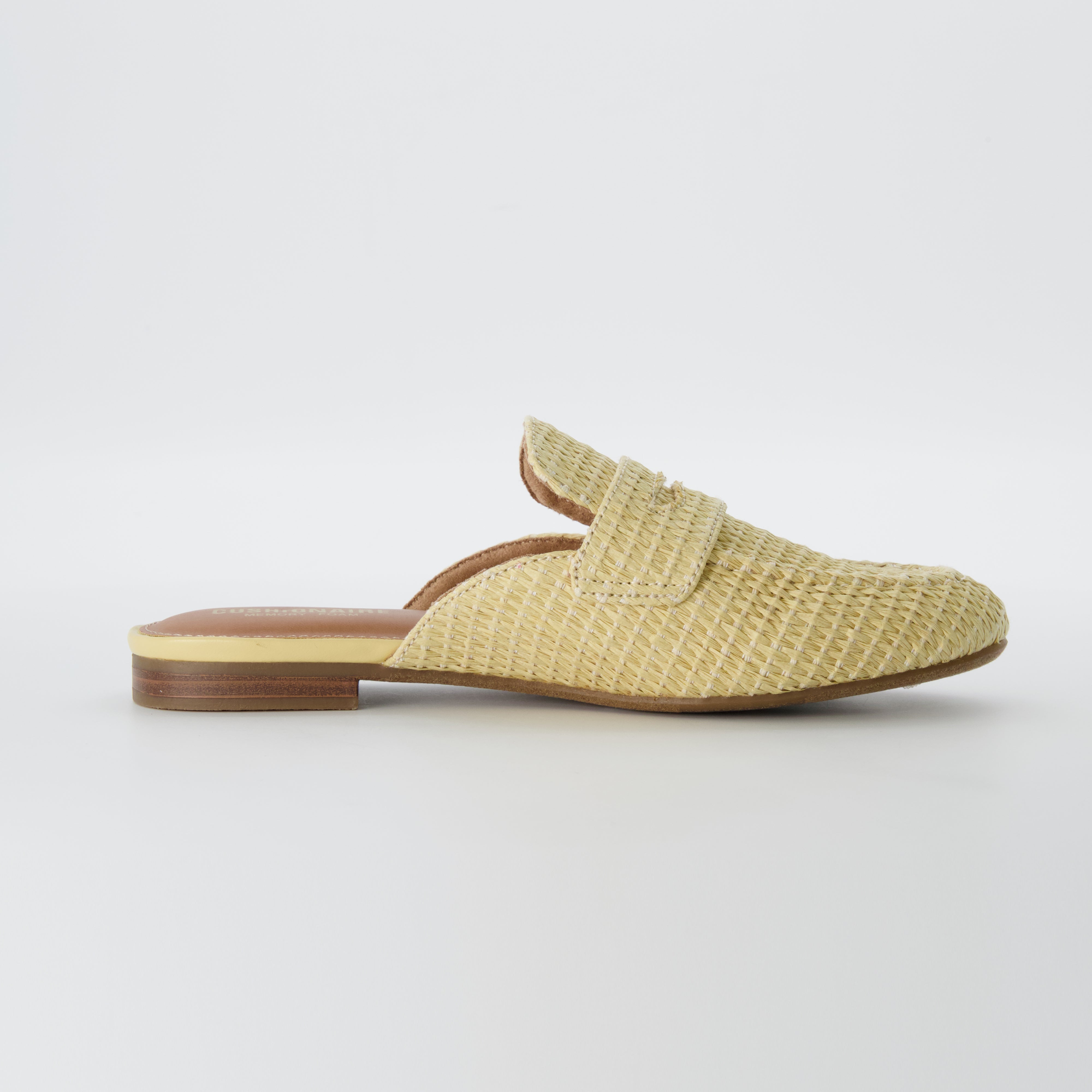 Yale Slip On Mule Wheat Raffia