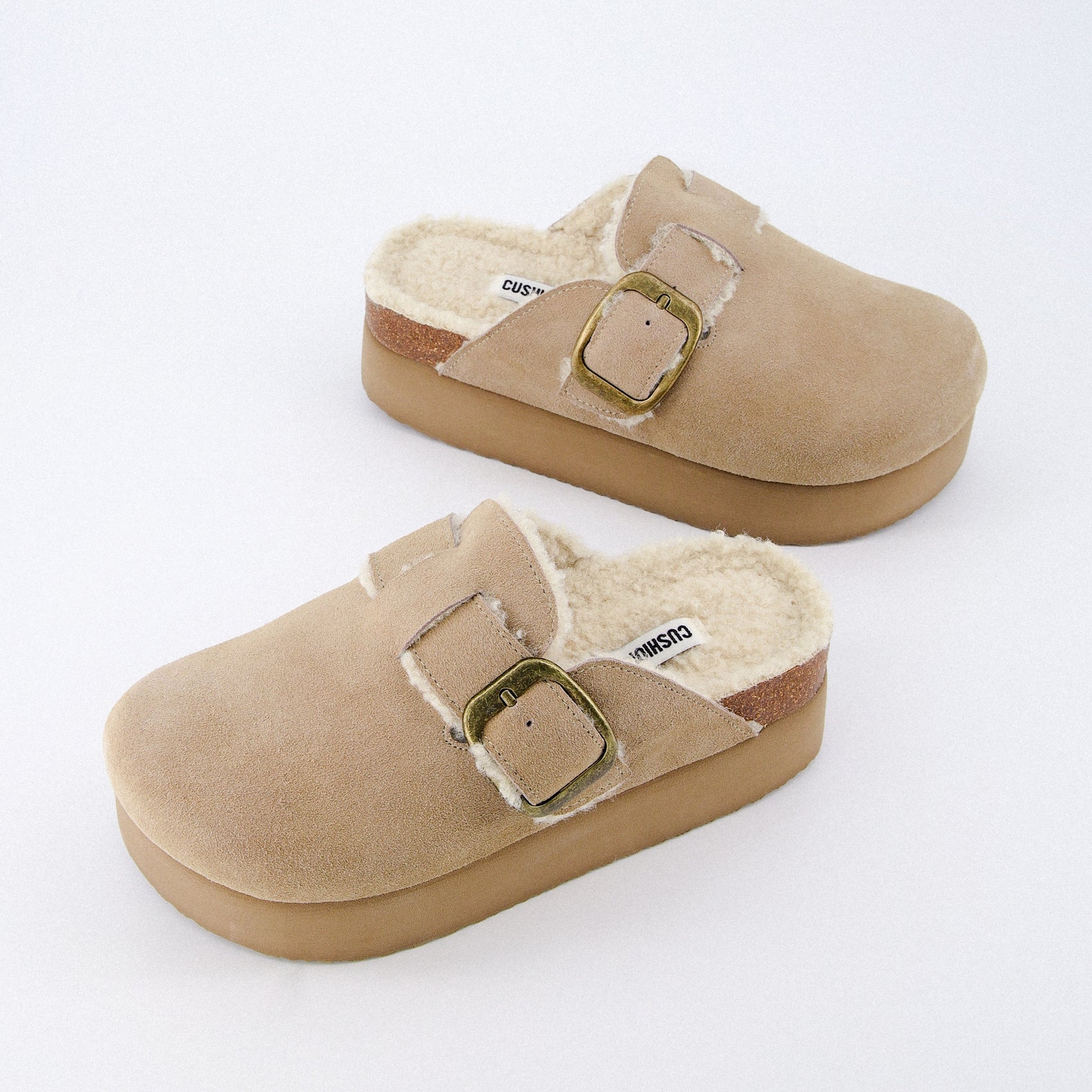 Granola Fur Platform Clog