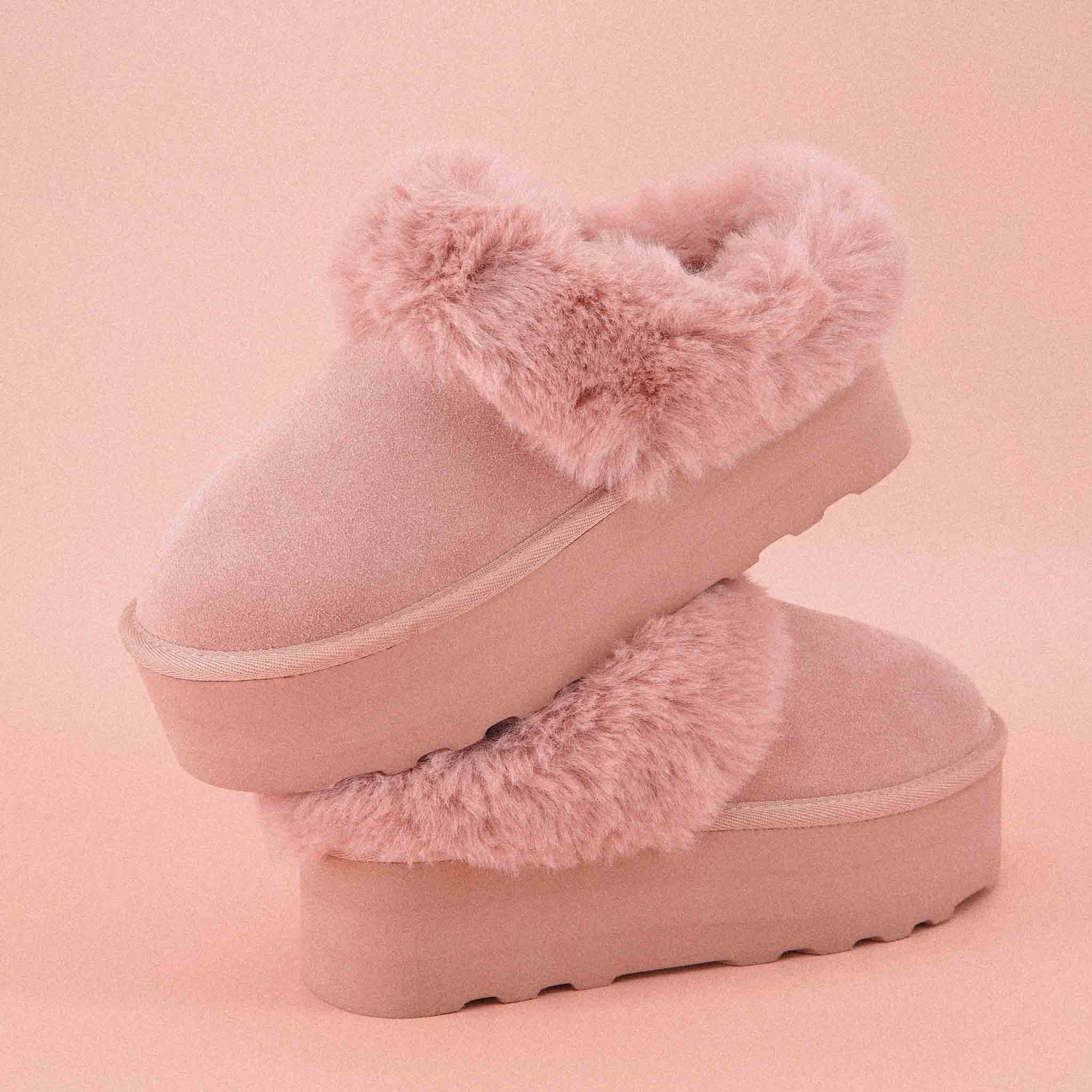 Husky Suede Cozy Platform Mule