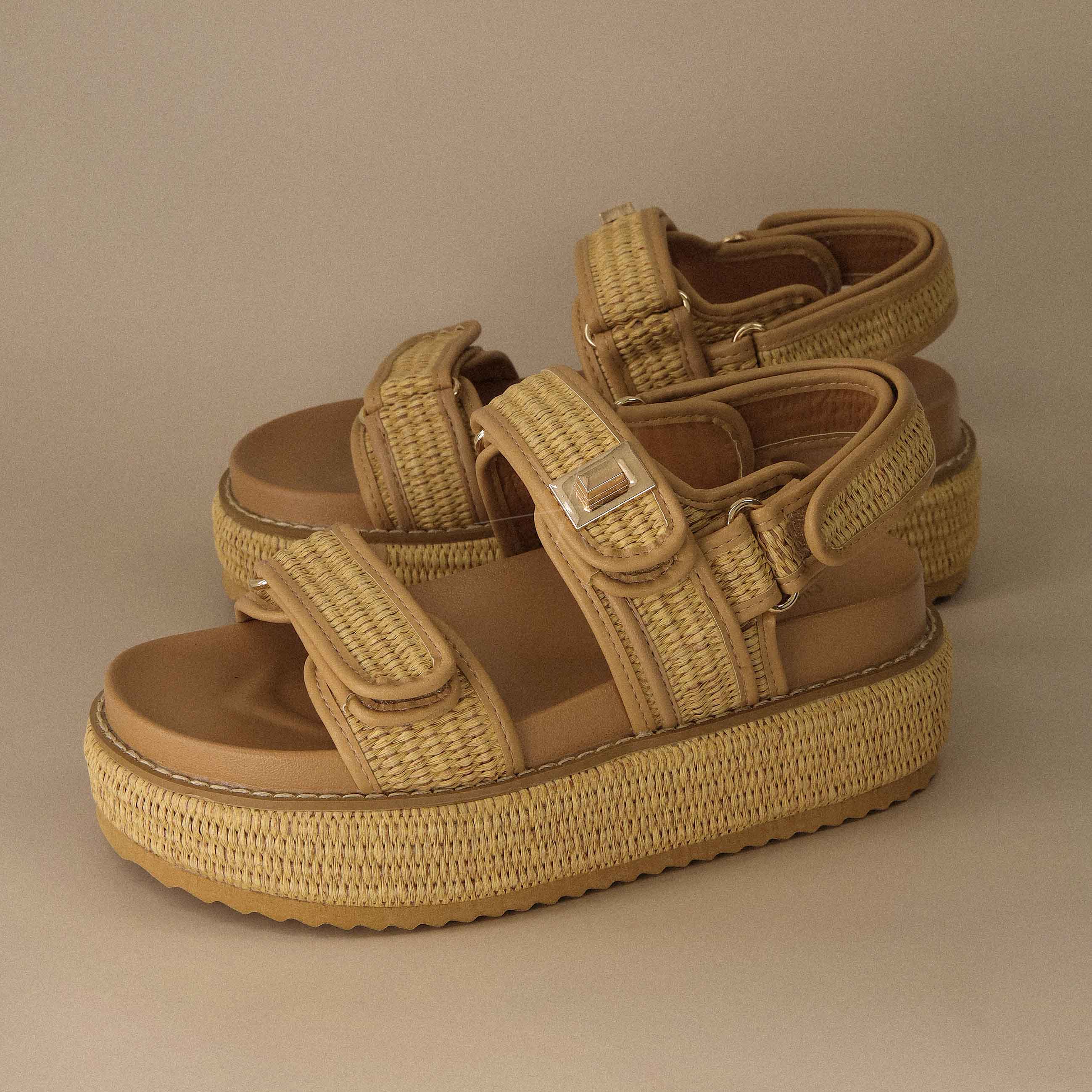 Shore Raffia Platform Sandal