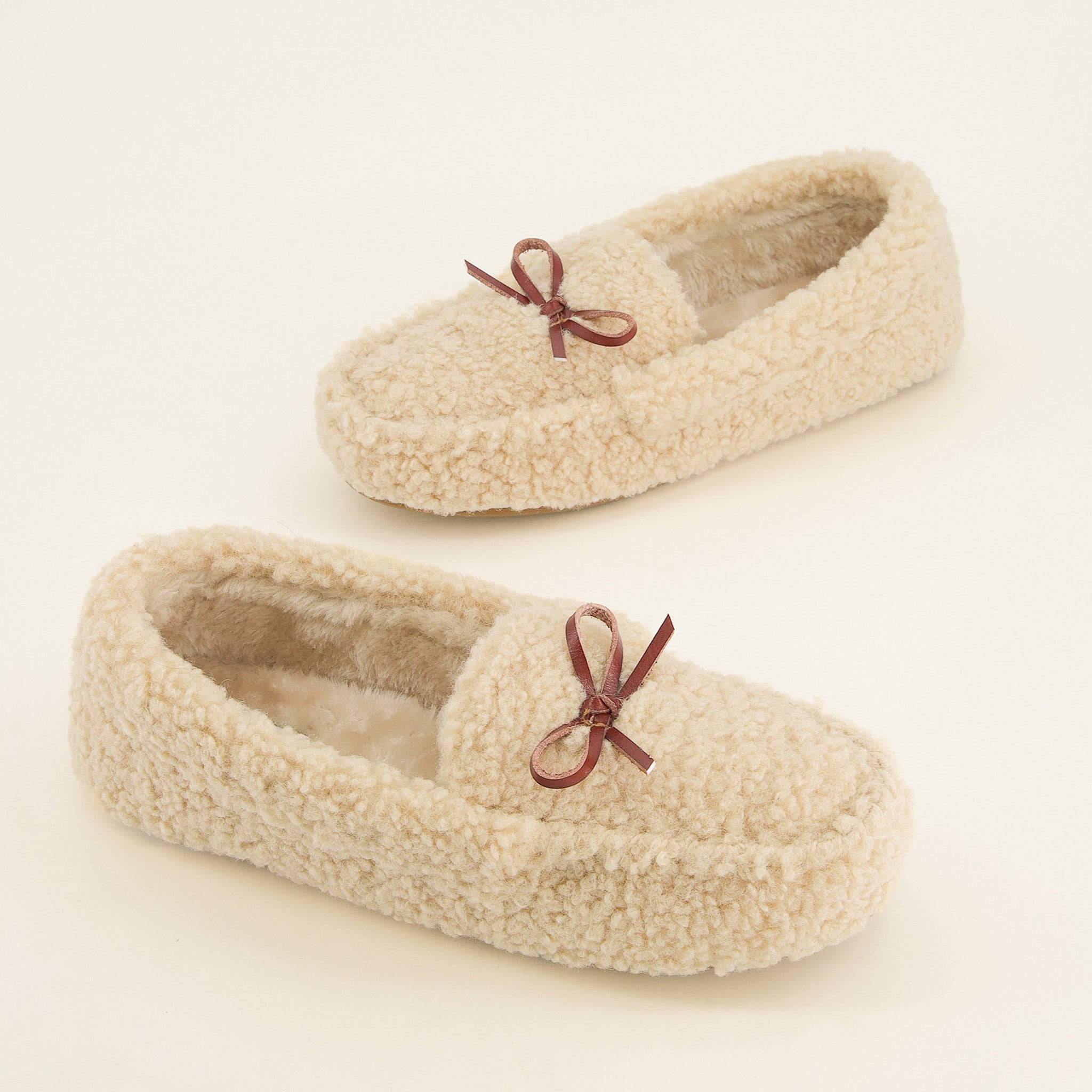 Star Sherpa Moccasin Slippers