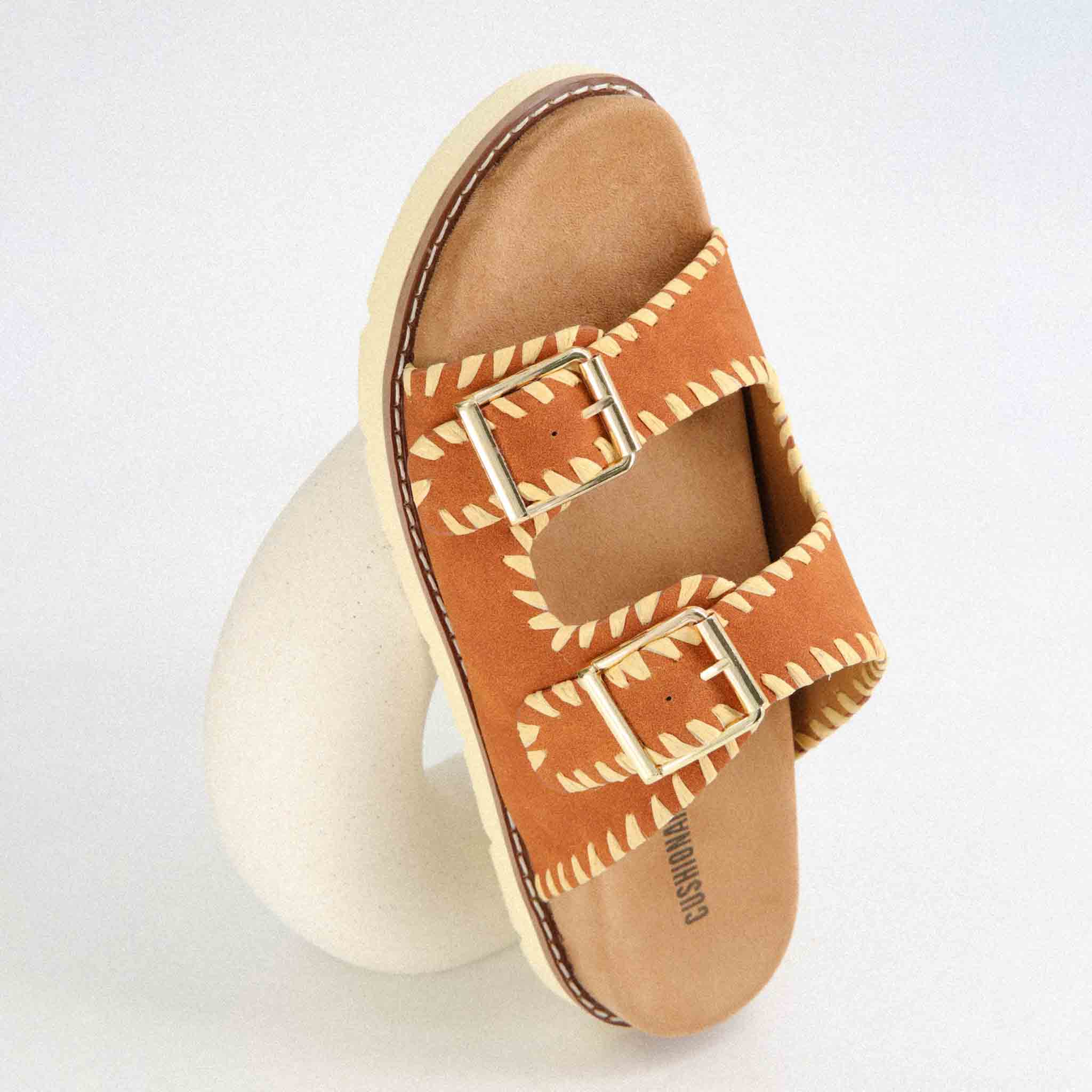 Wyatt Whipstitch Footbed Sandal