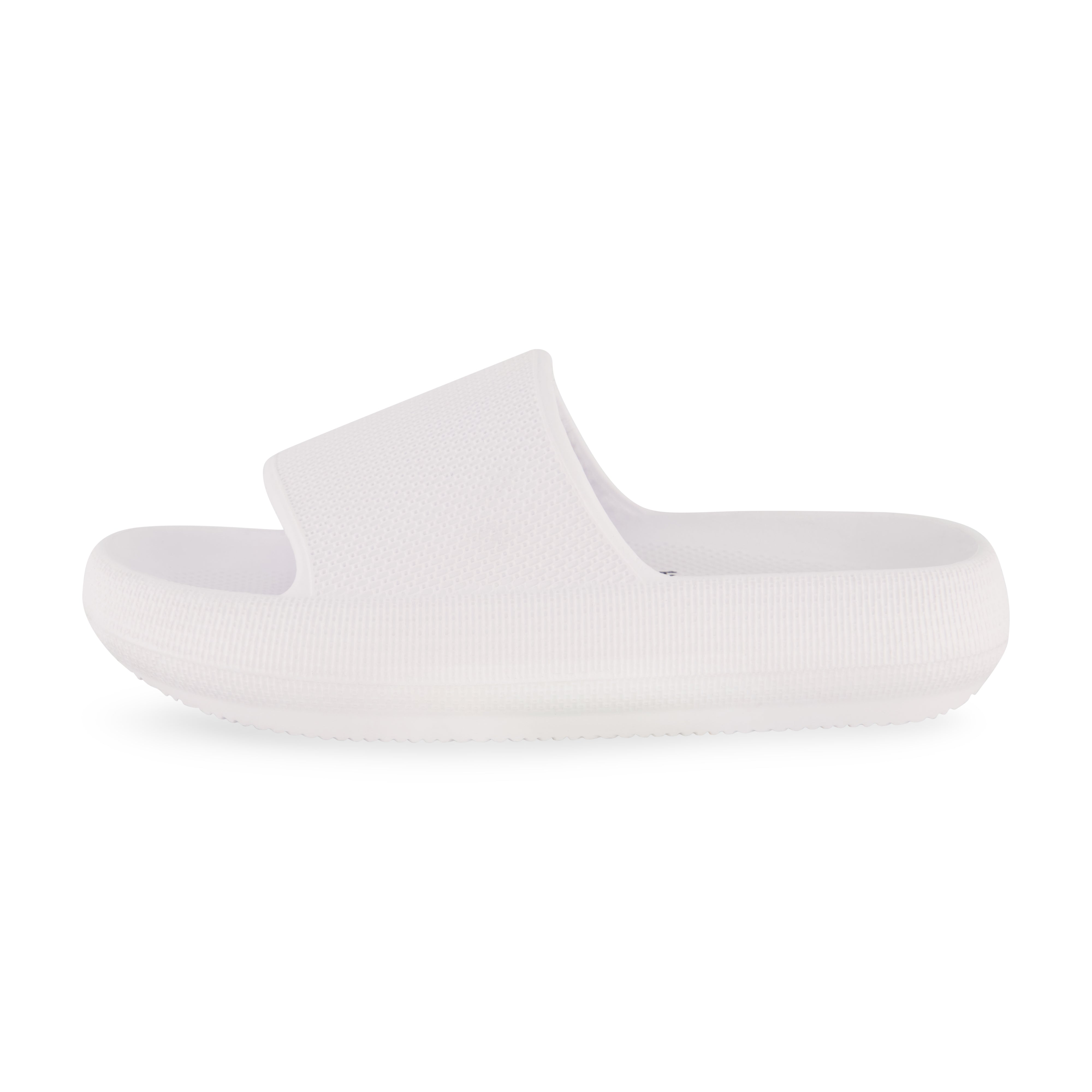 White on sale feather slides