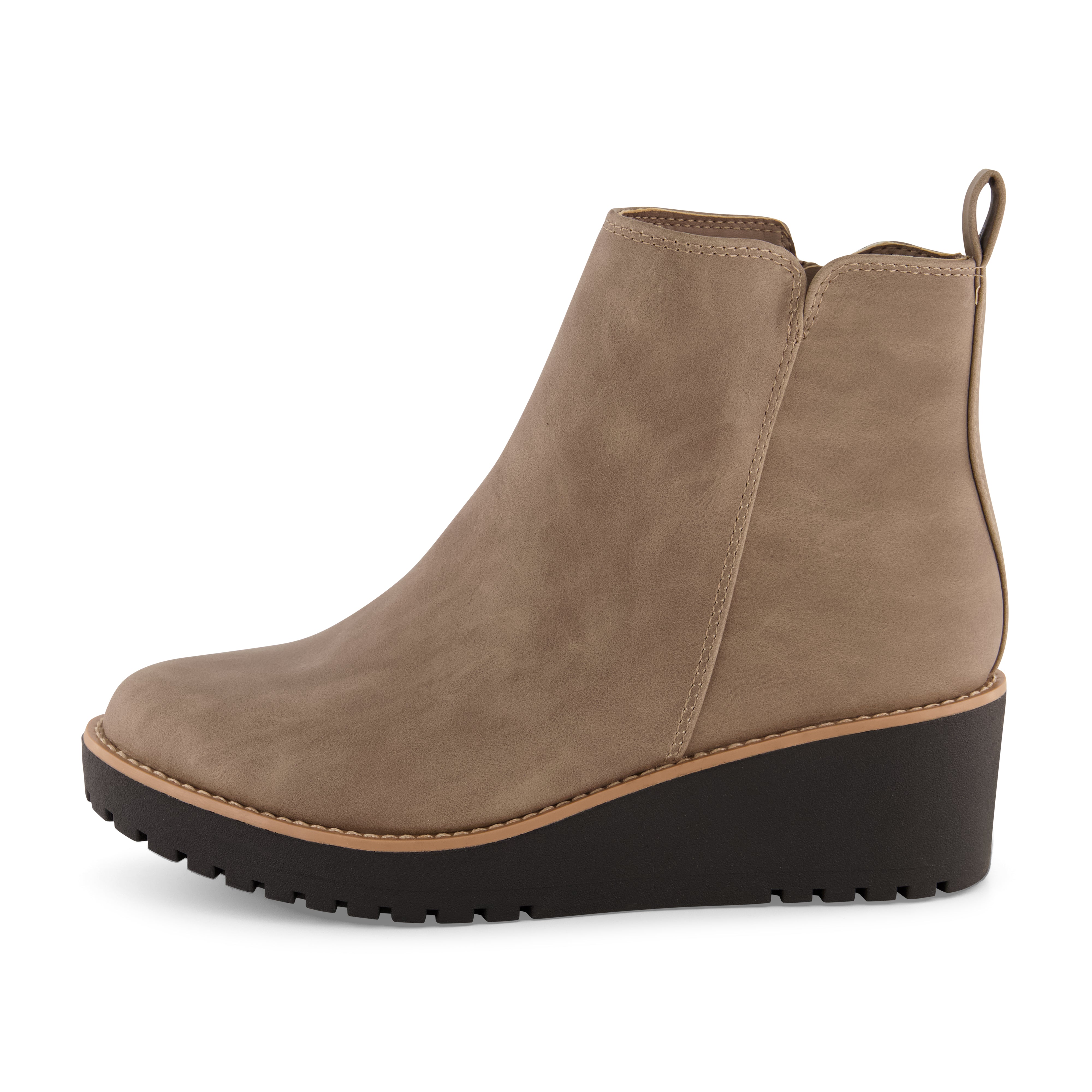 Taupe best sale wedge bootie