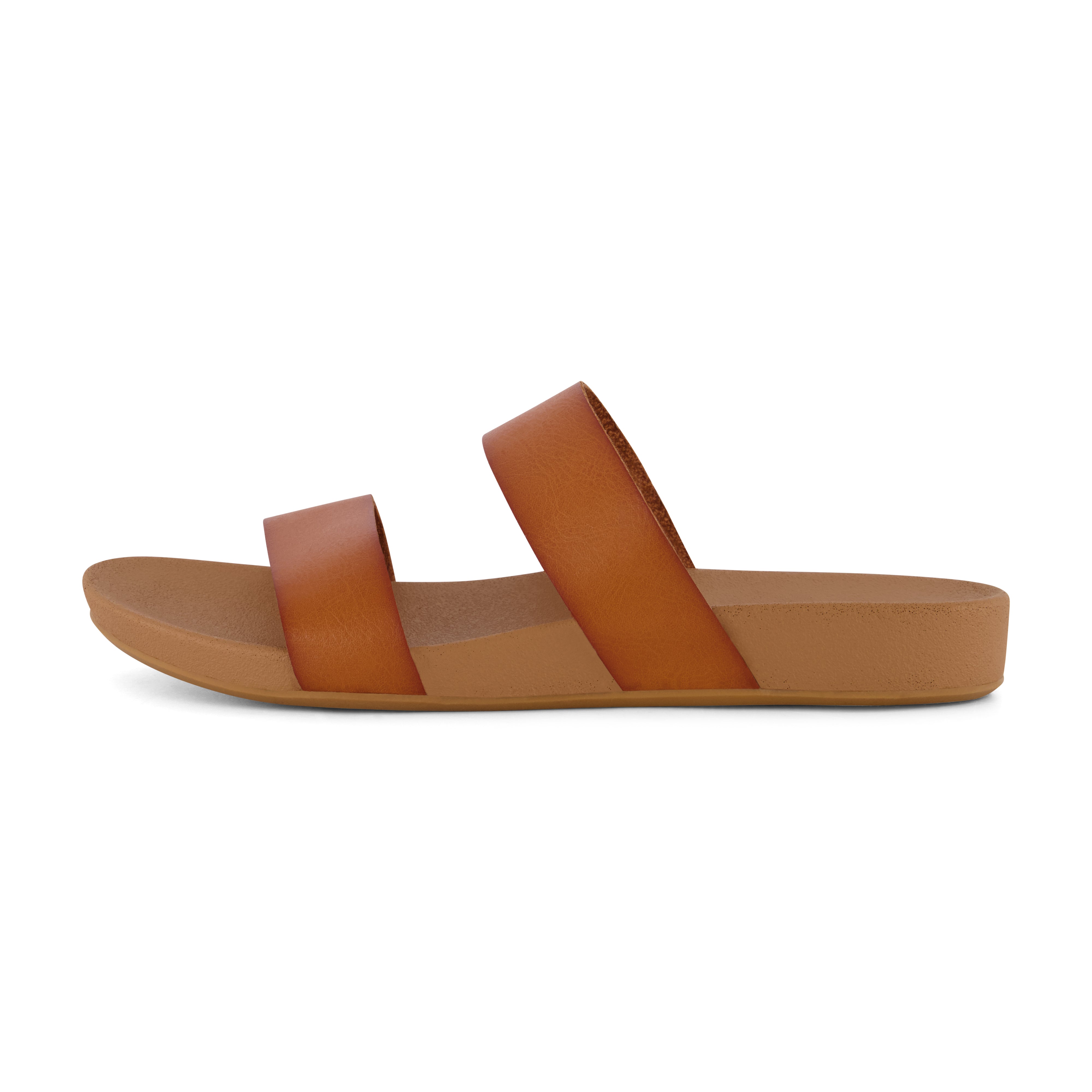 John Lewis Louisianna Leather Slingback Footbed Sandals, Tan at John Lewis  & Partners