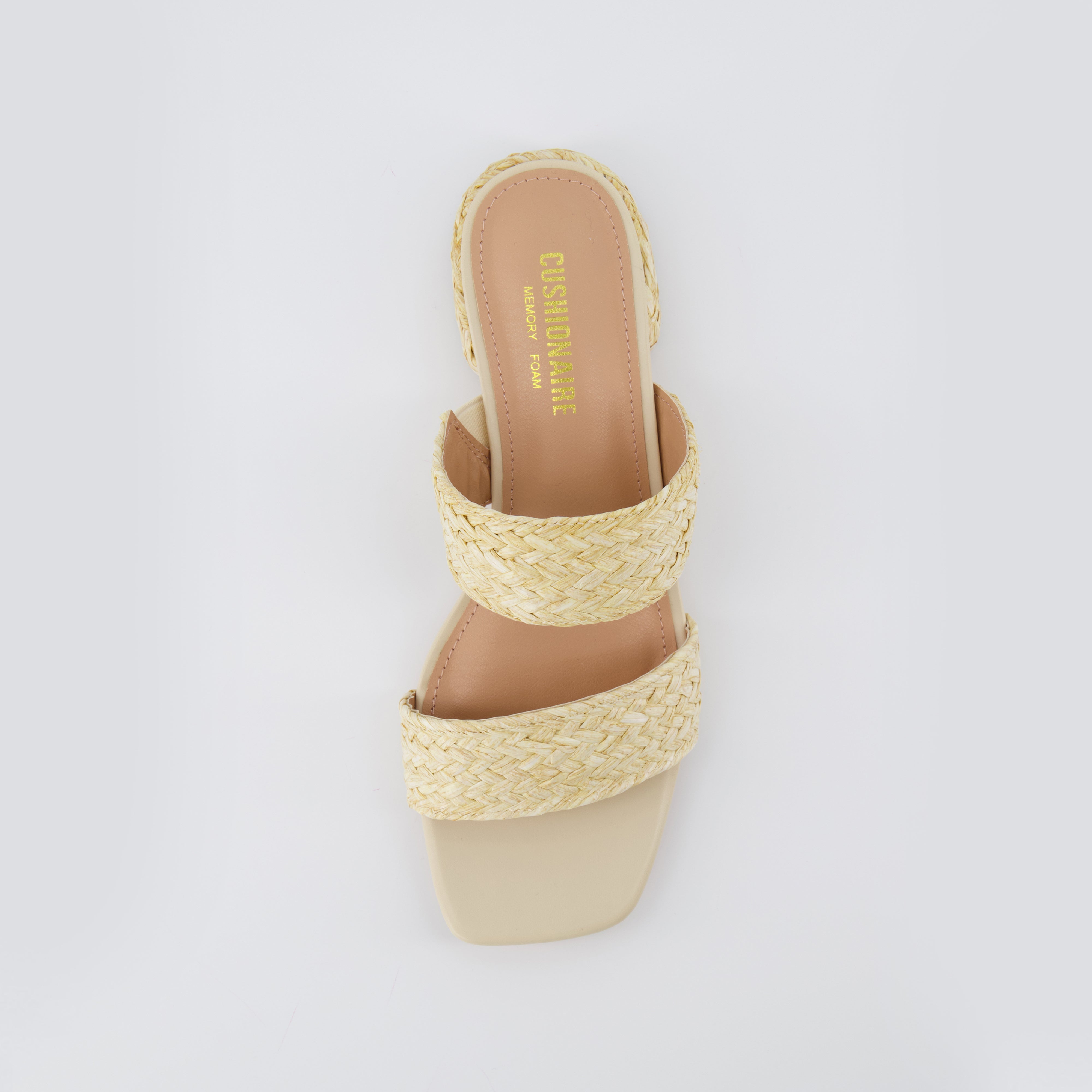 Cushionaire Women's Niki Raffia Block Heel Sandals