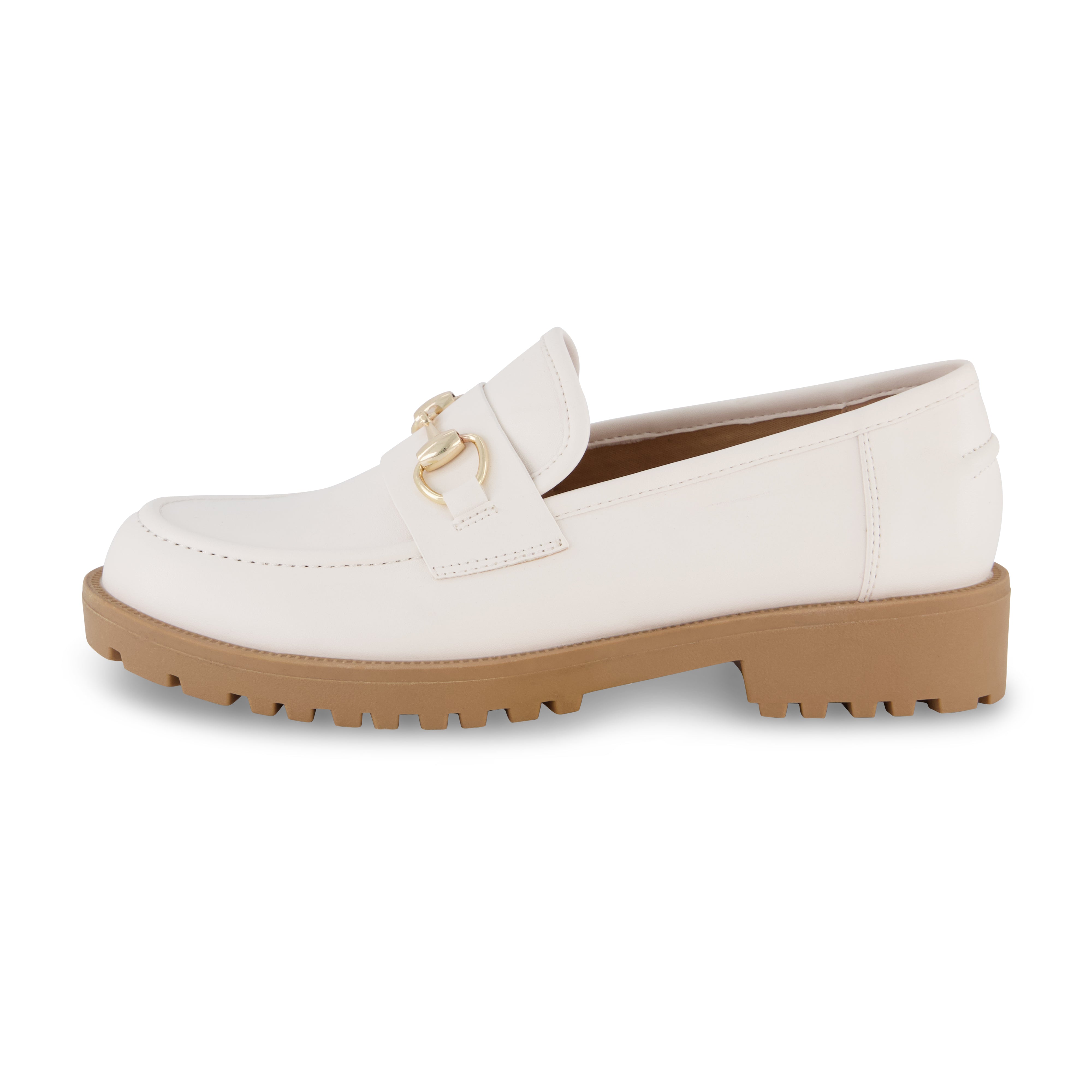 Cream slip on loafers online