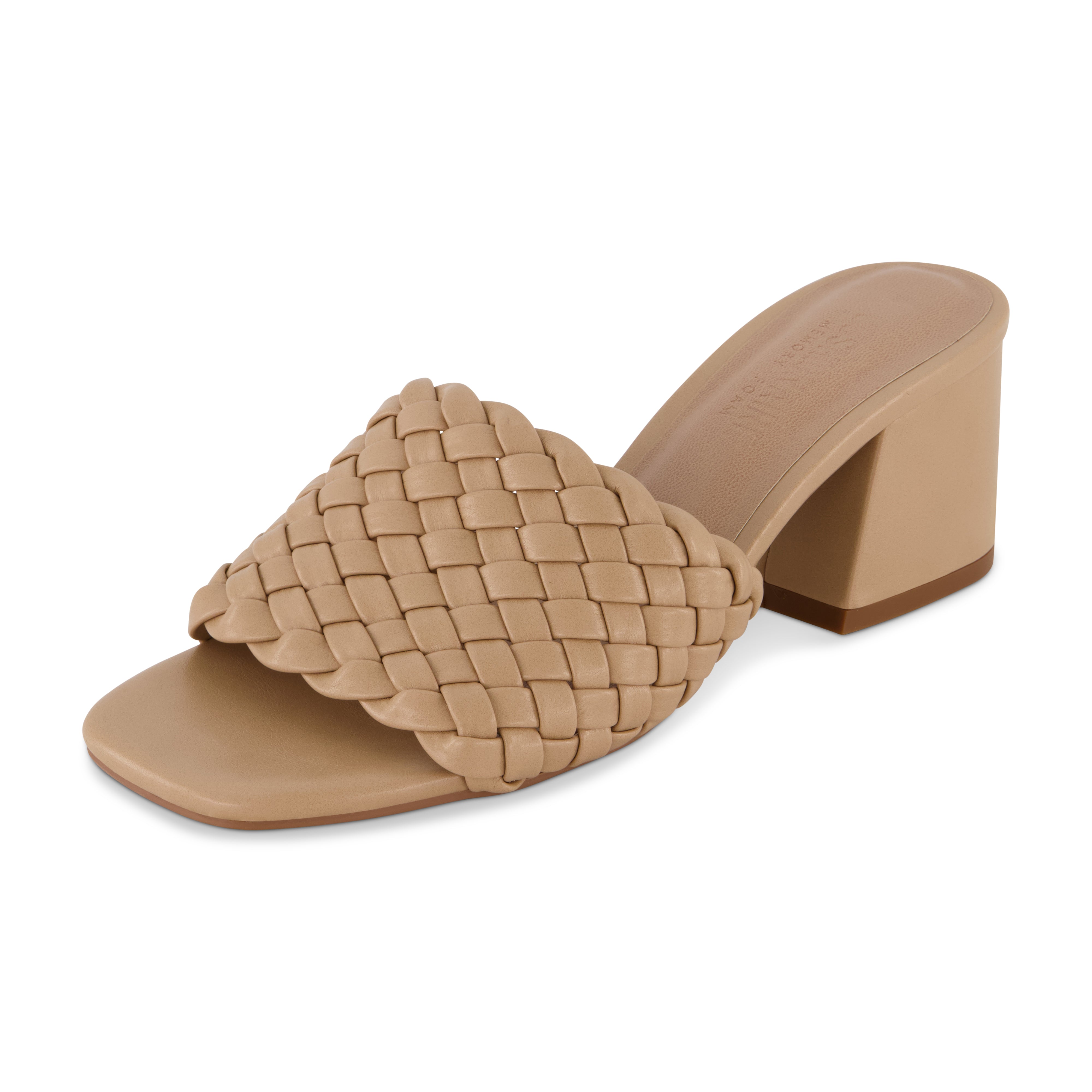 Woven block best sale heel sandal