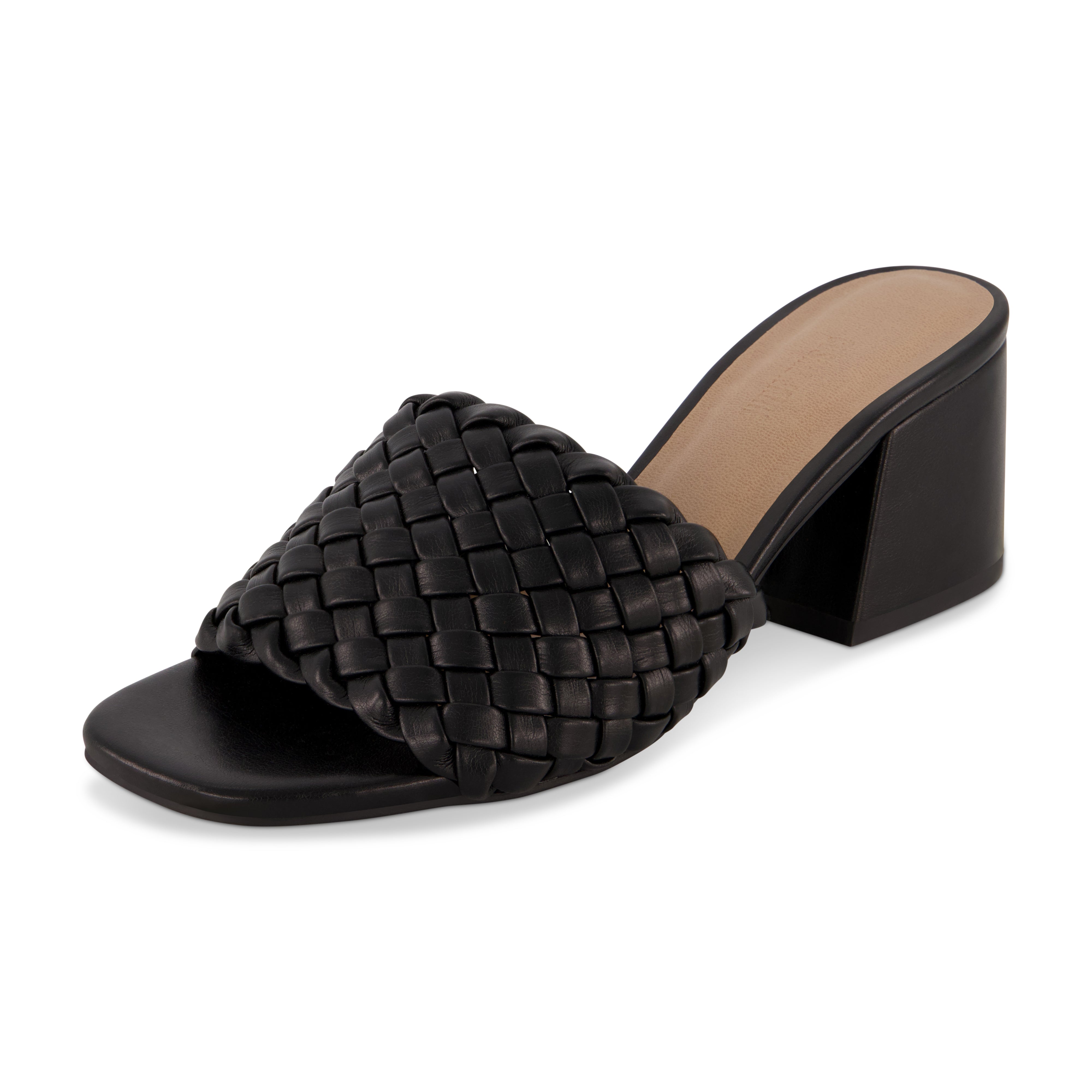 Tasha Woven Block Heel Sandal