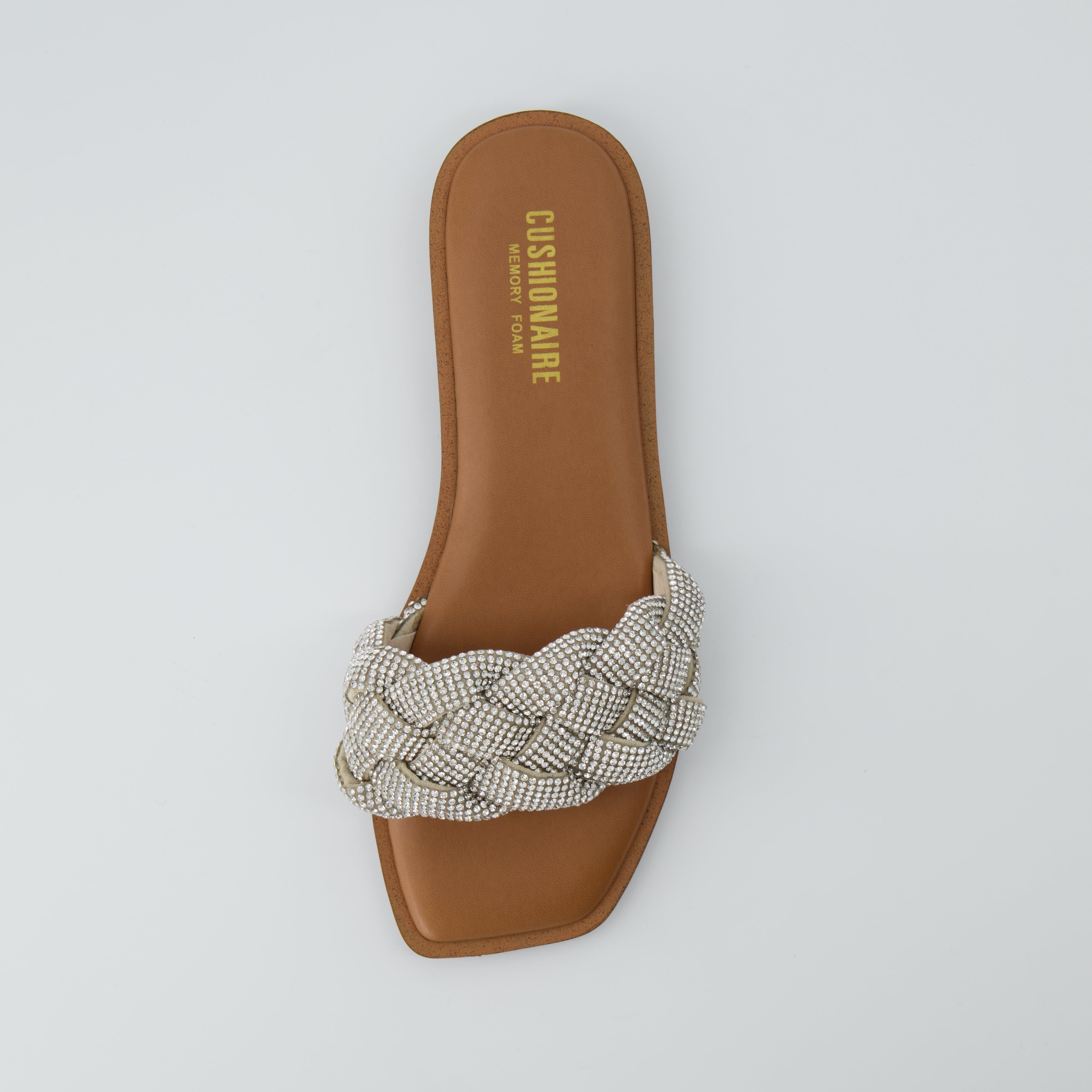 Verse Woven Rhinestone Slide Sandals